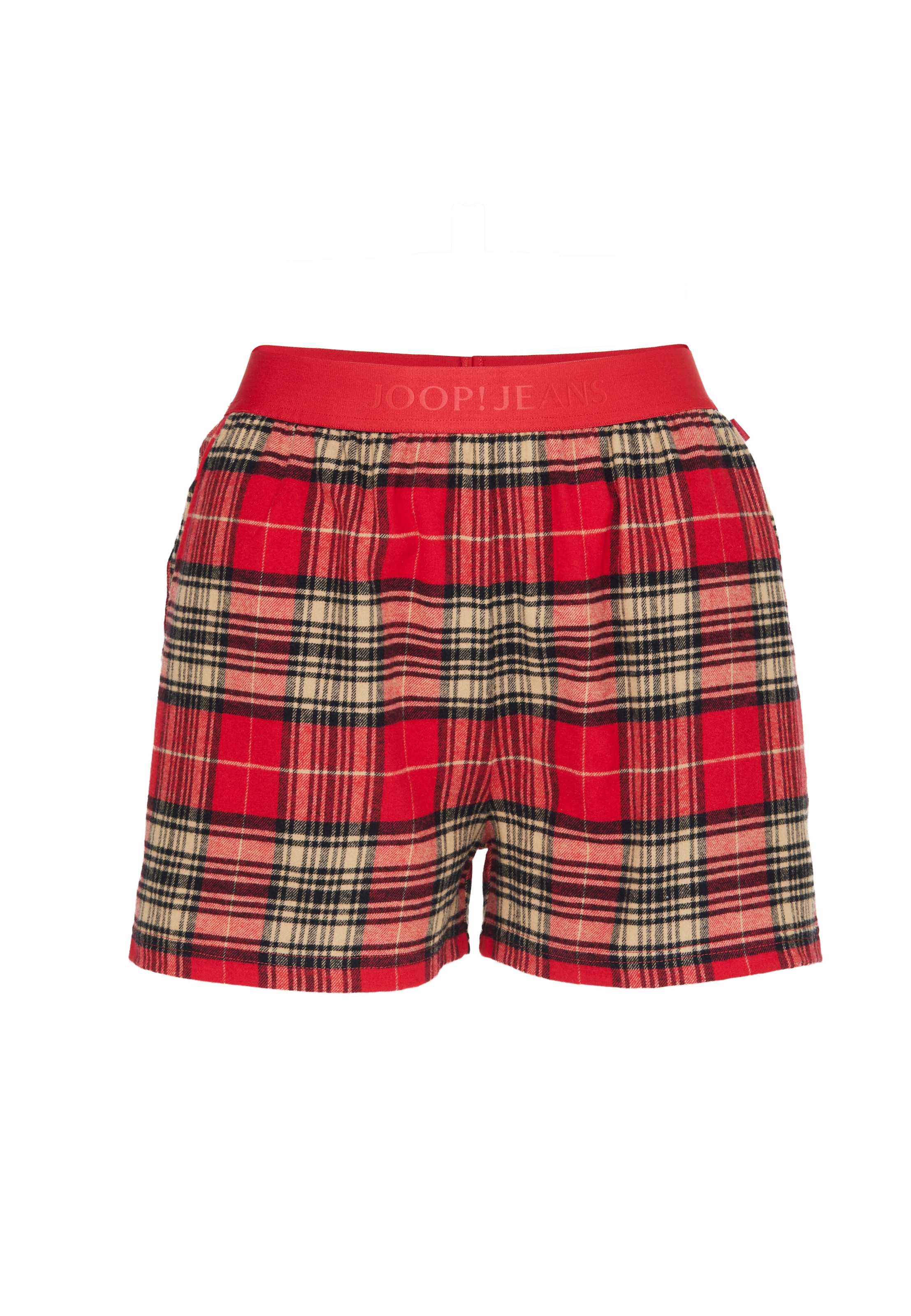 JOOP! Jeans Shorts »After Dark (JOOP! Jeans)«, Fleece-Qualität, Karo-Design, seitliche Taschen und Schlitze