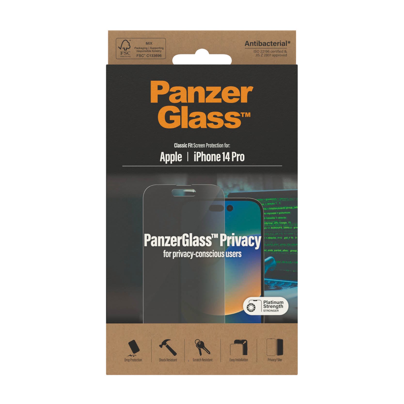 PanzerGlass Displayschutzglas »iPhone 14 Pro Privacy AB«
