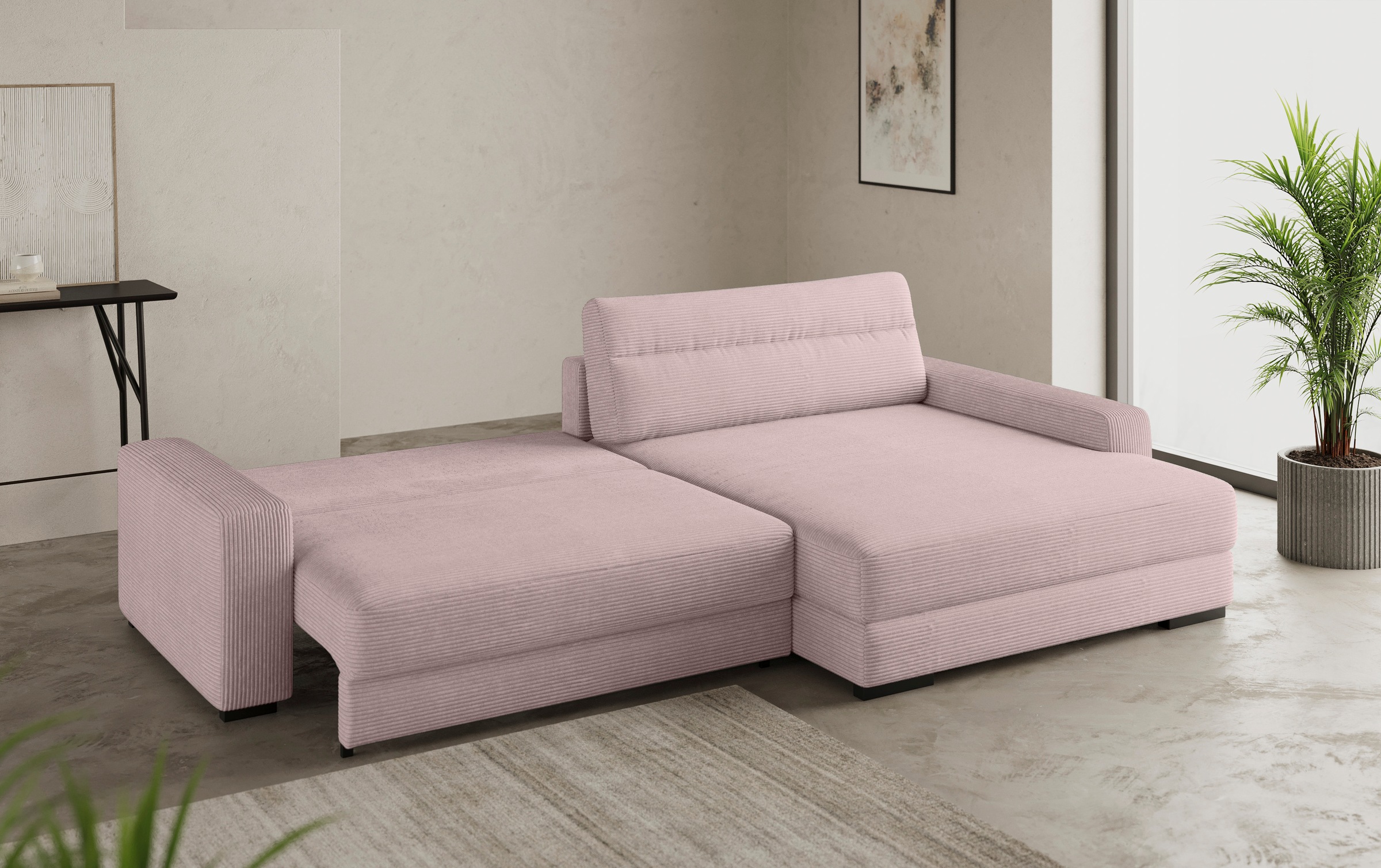 Mr. Couch Ecksofa »Marcello L-Form«, inklusive EasyBett und Bettkasten