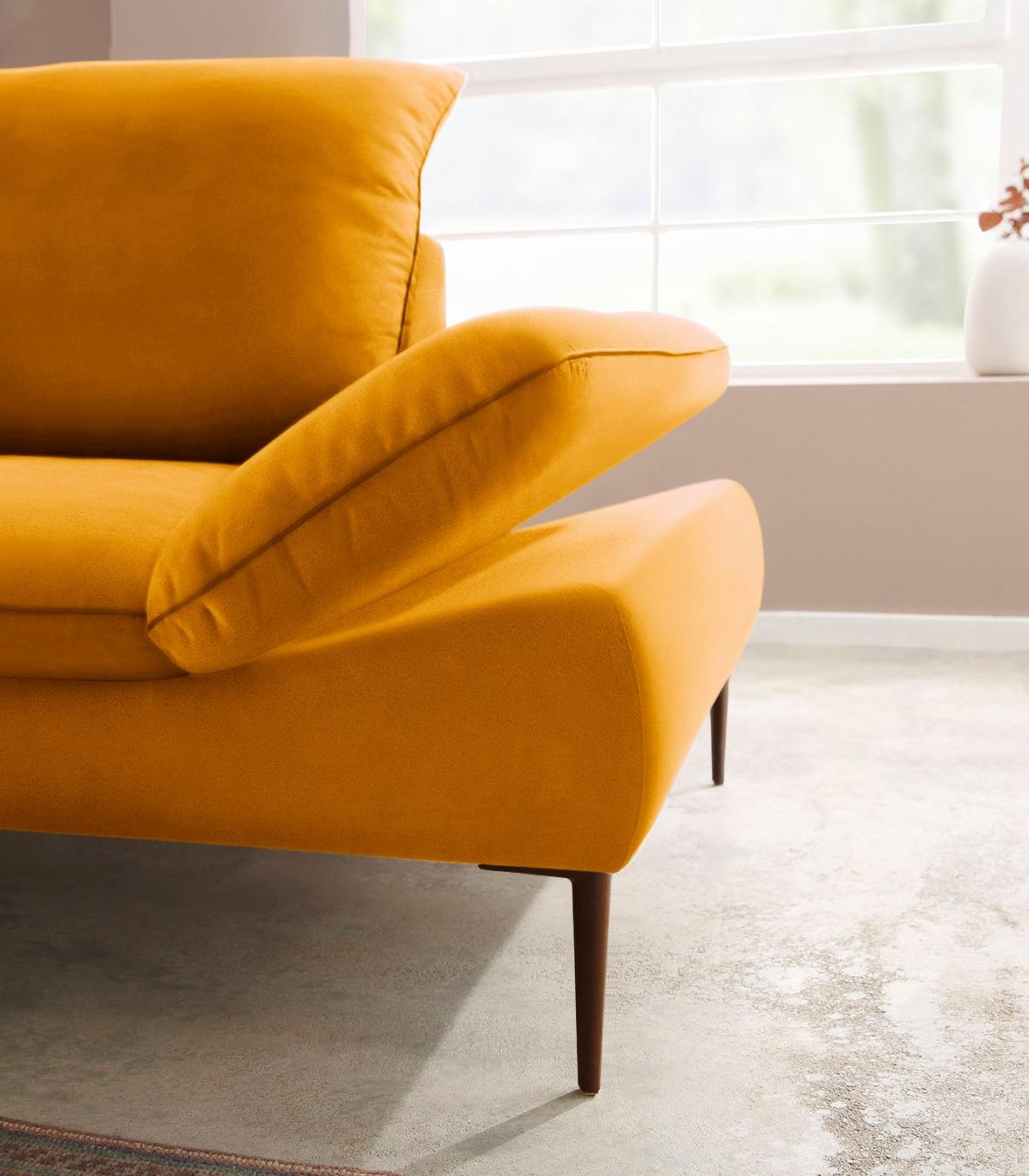 W.SCHILLIG Ecksofa »enjoy&MORE, Designsofa, elegant und bequem, L-Form«, Sitztiefenverstellung, Füße bronze pulverbeschichtet, Breite 294 cm