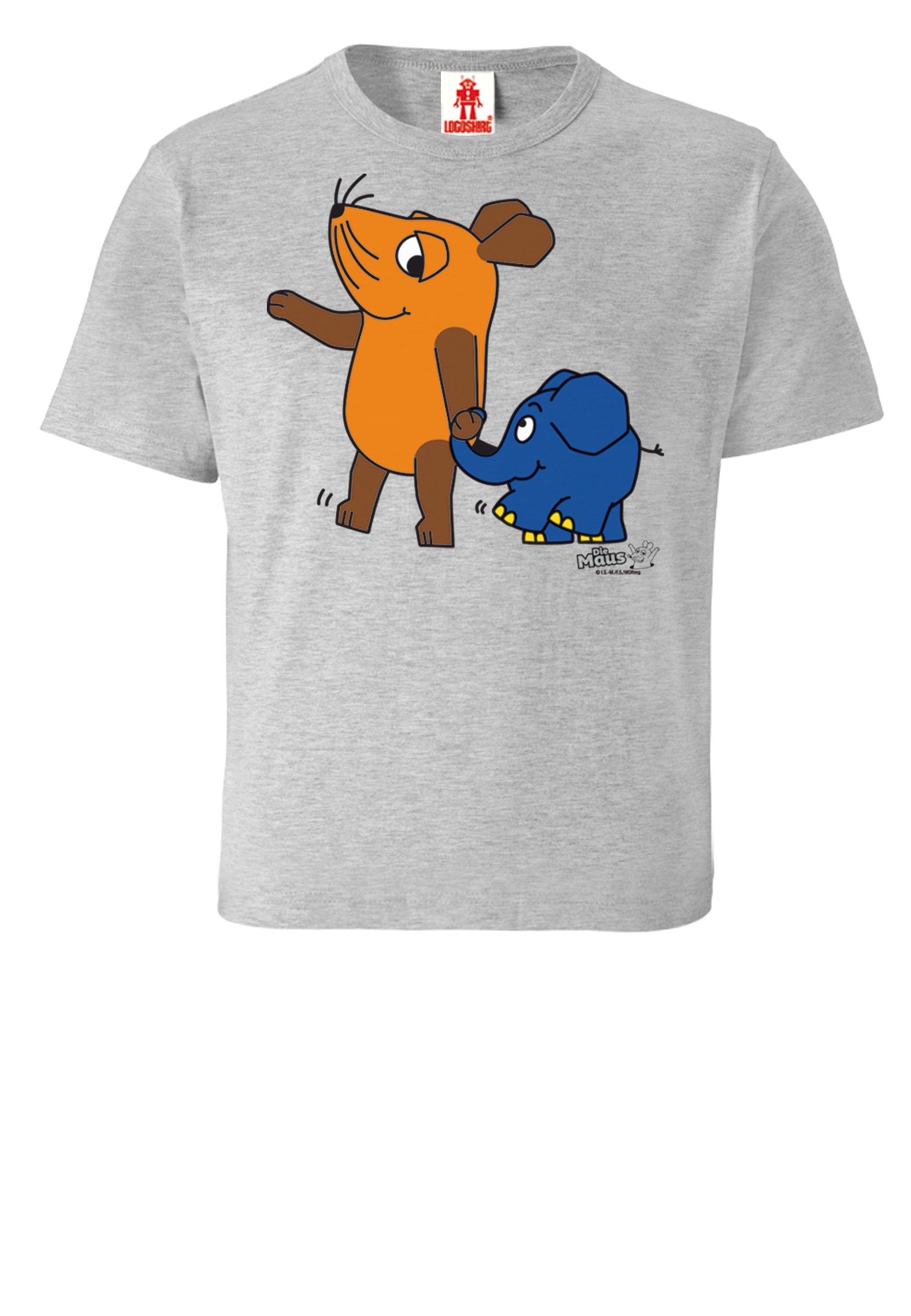 LOGOSHIRT T-Shirt »Sendung mit der Maus - Maus & Elefant«, mit coolem Print