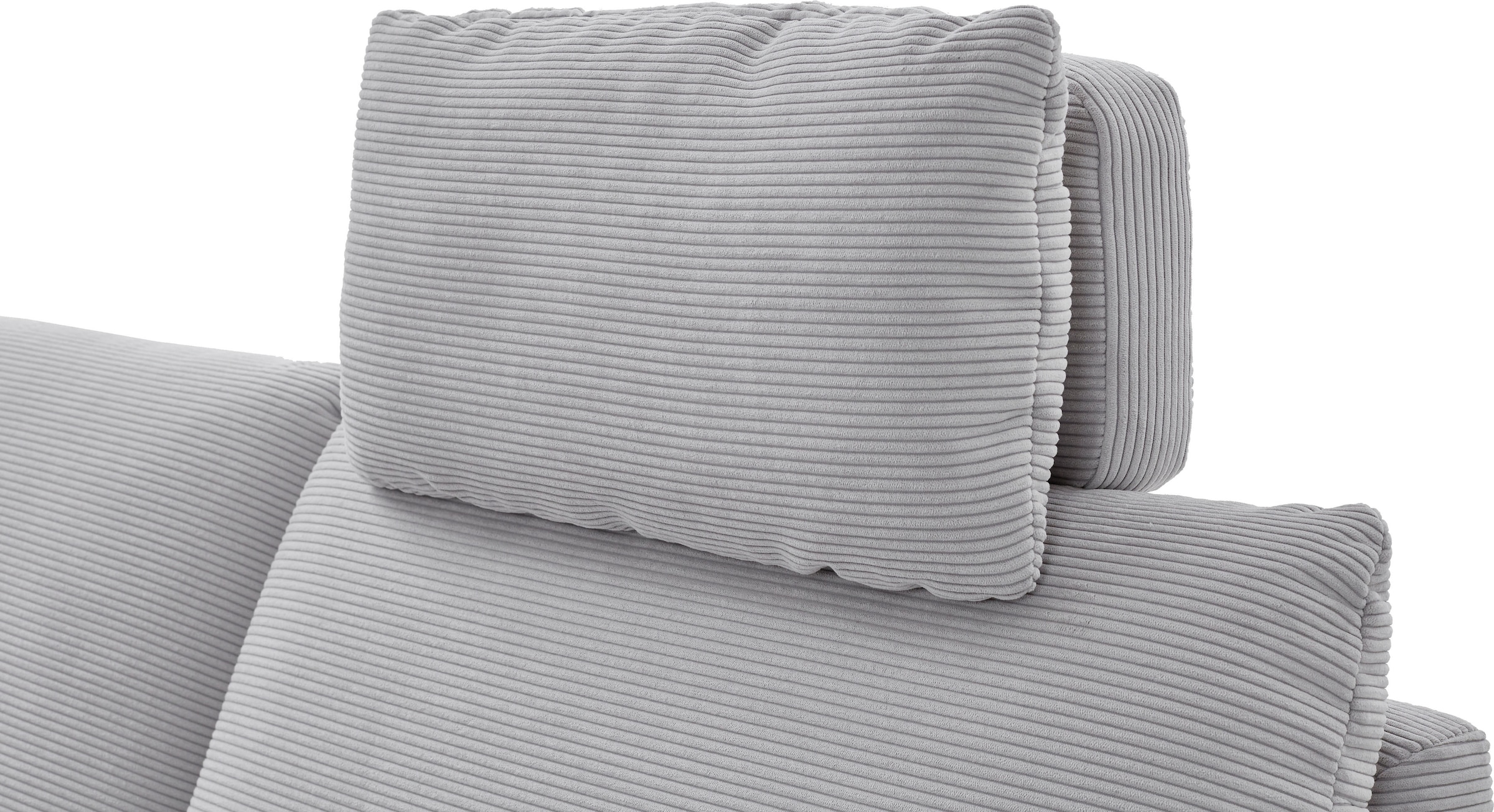 Places of Style Ecksofa »Sarsina: mit Tonnentaschen-Federkern, perfekt zum Entspannen L-Form«, inklusive 1 motorischen Relaxfunktion mit Herz-Waage-Beschlag