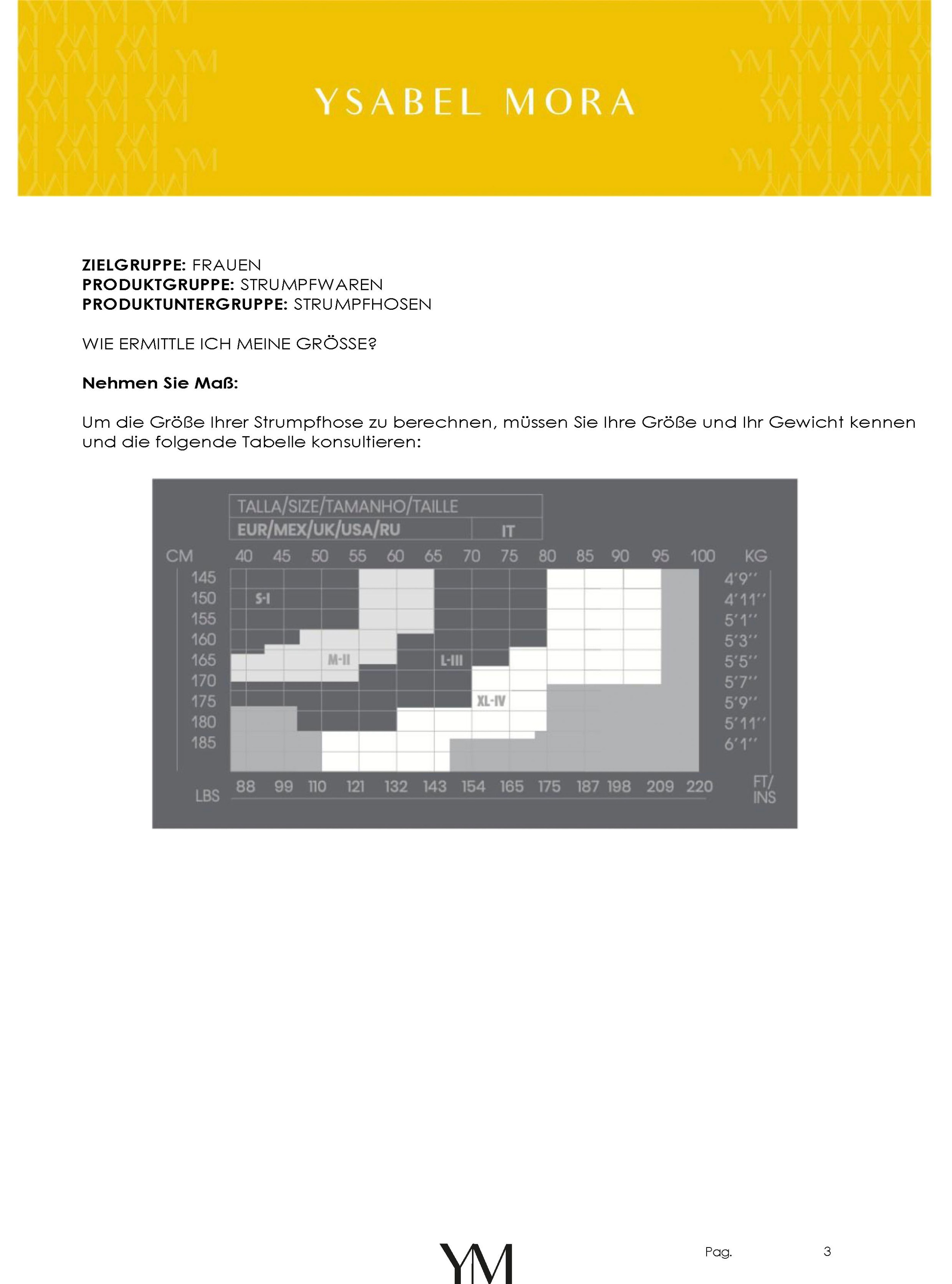 Thumbnail - YSABEL MORA "TIGHTS BASIC COLLECTION" 140 mit wärmender Innenseite für kalte Wintertage