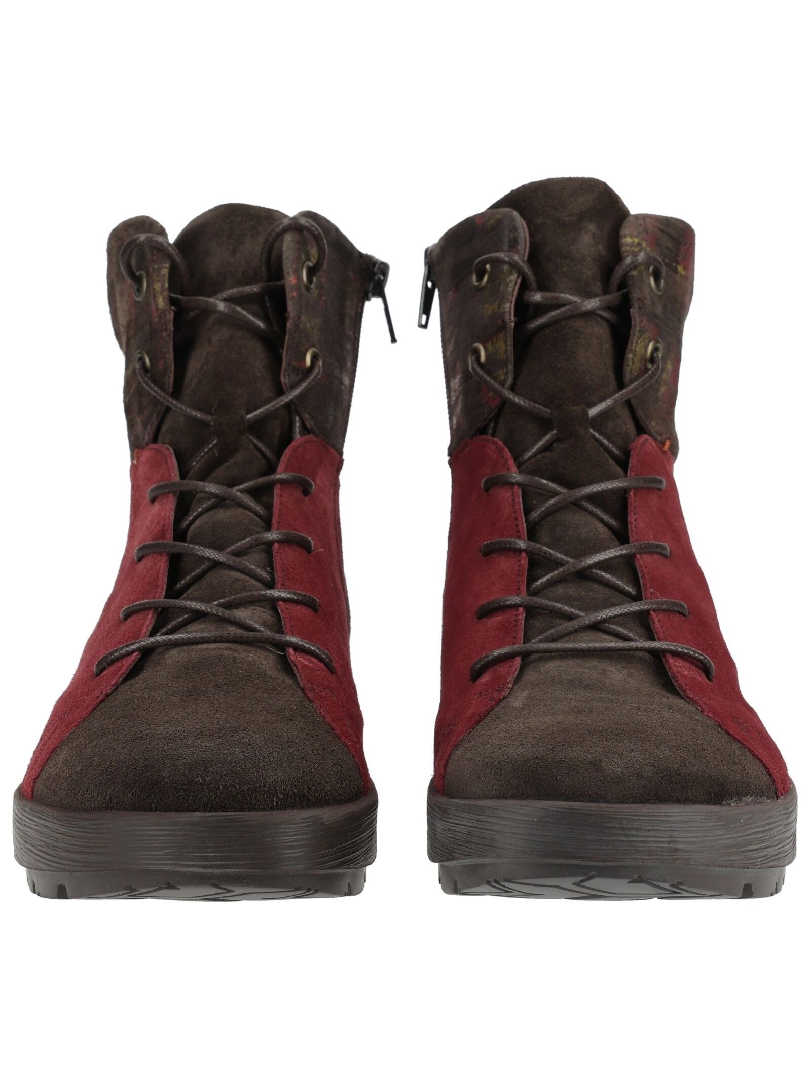 Think! Schnürstiefelette »Think! Stiefelette Veloursleder«