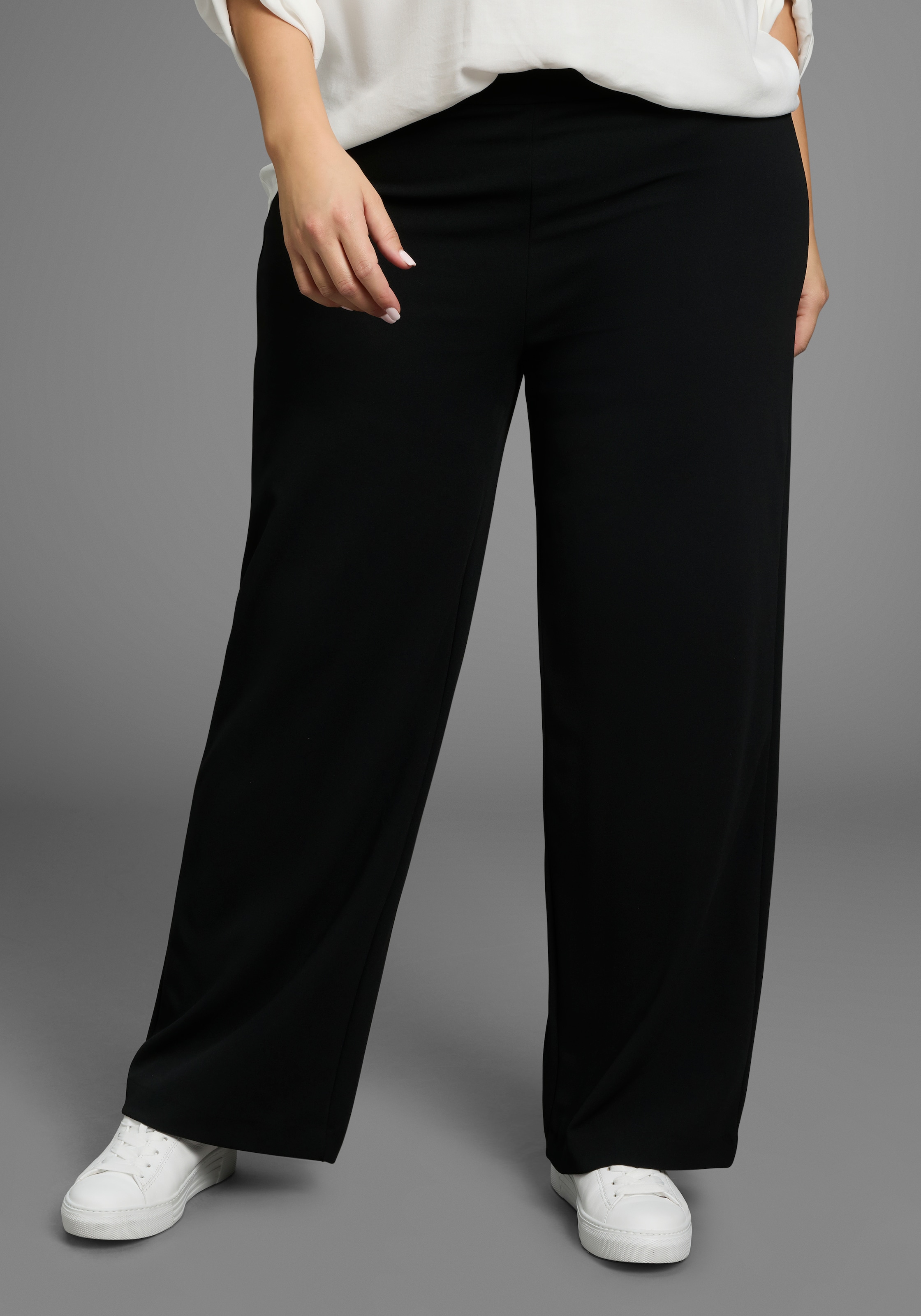 Laura Scott CURVE Schlupfhose, aus formstabiler Milano Rippe mit weitem Bei günstig online kaufen