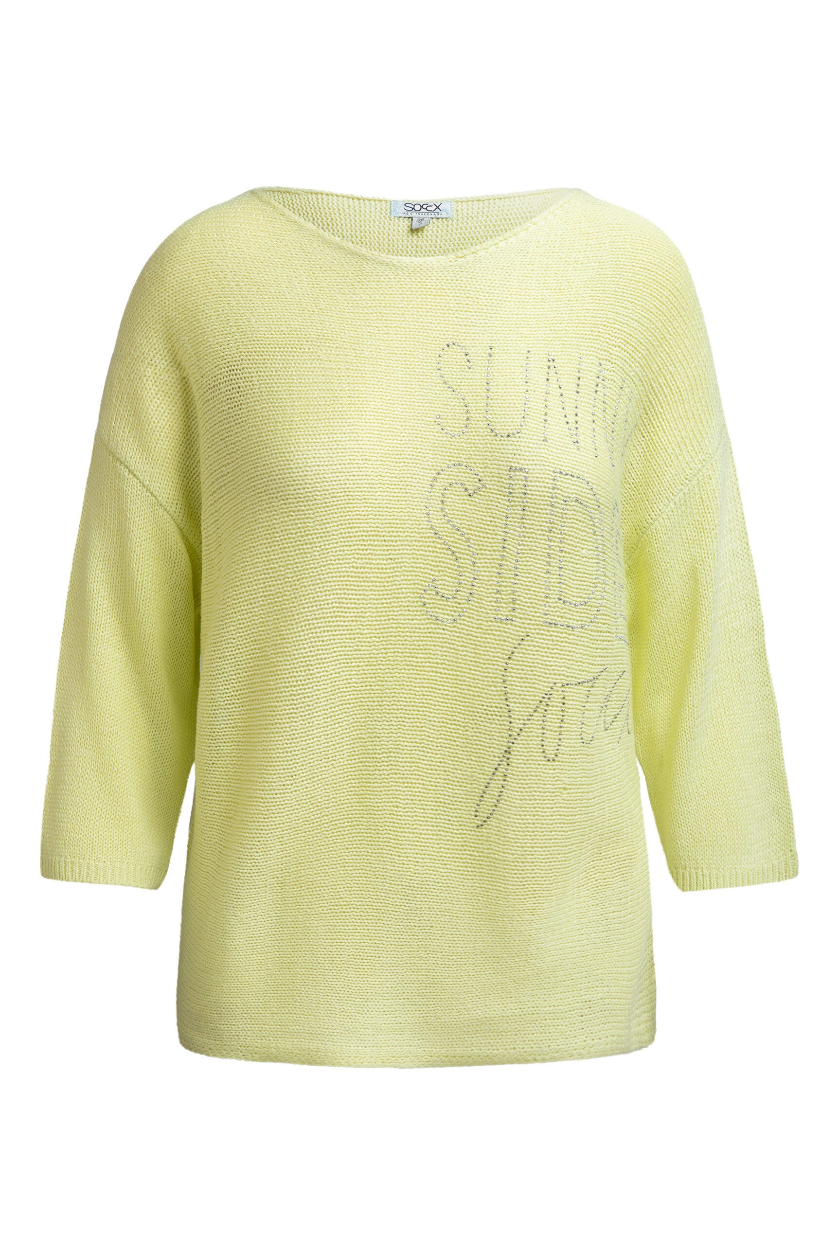 SOCCX Rundhalspullover mit überschnittener Schulter günstig online kaufen