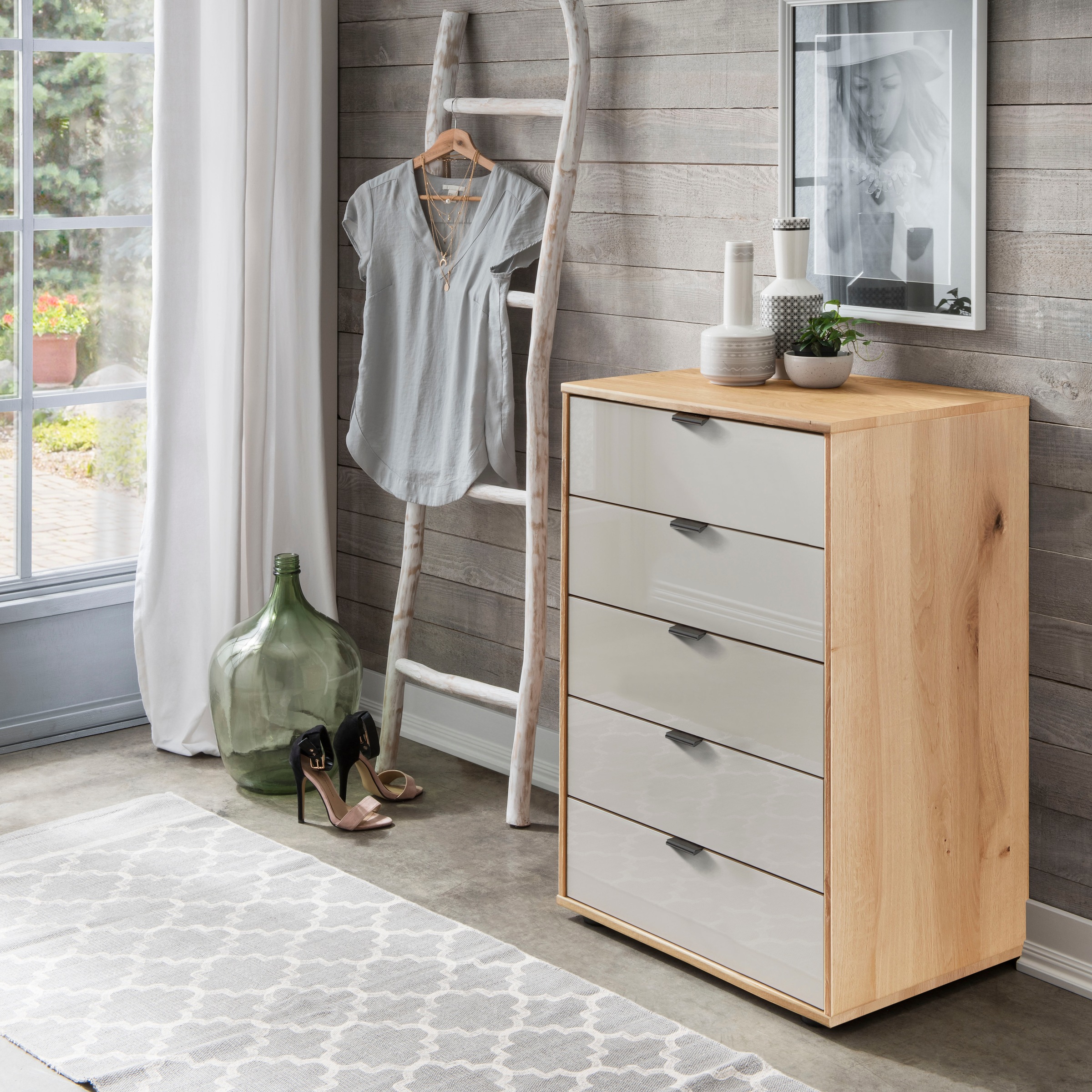WIEMANN Schubkastenkommode "Cardiff Sideboard, Wäscheschrank, teilmassiv Bi günstig online kaufen
