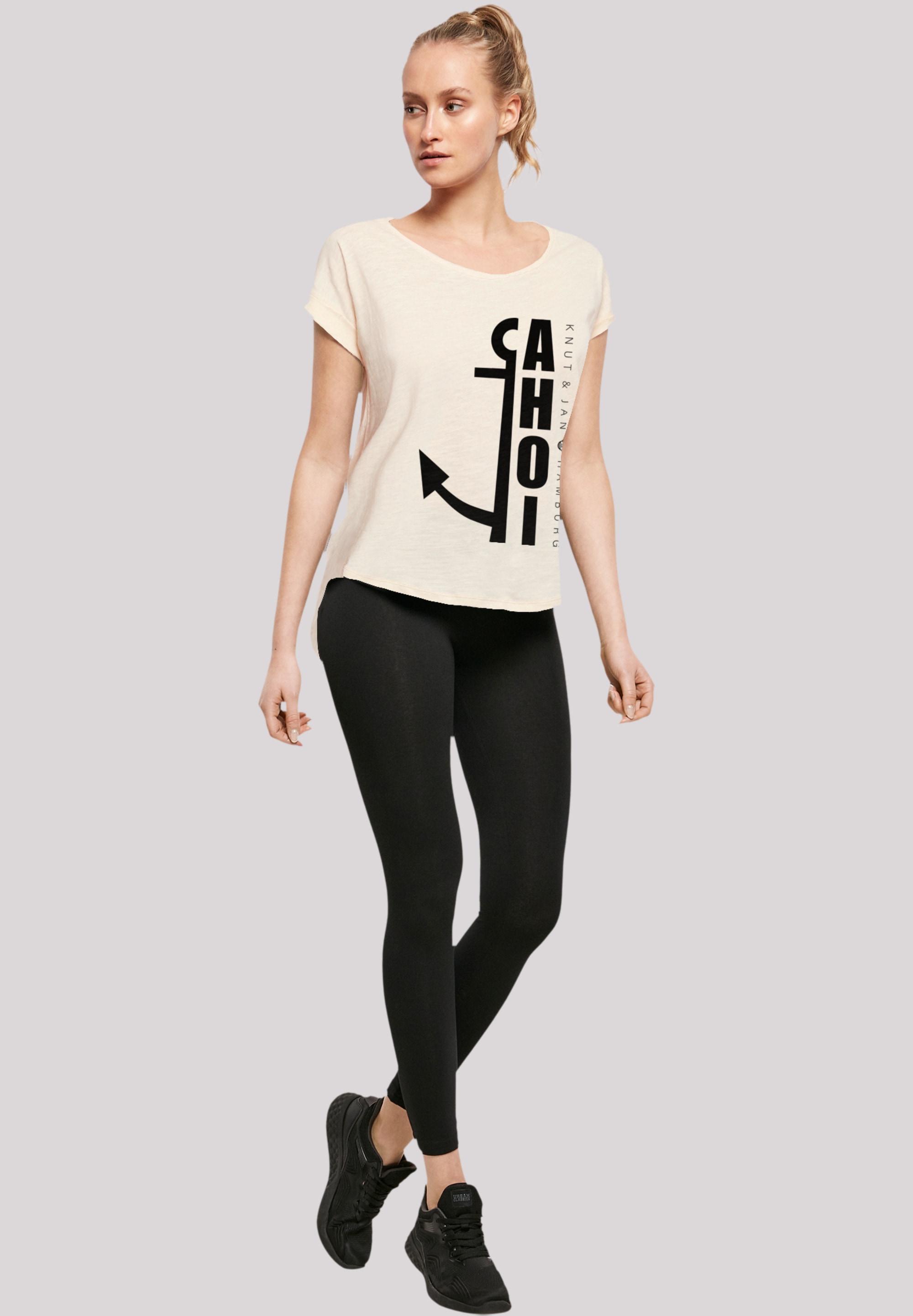 F4NT4STIC T-Shirt »Ahoi Anker Knut & Jan Hamburg«, Print