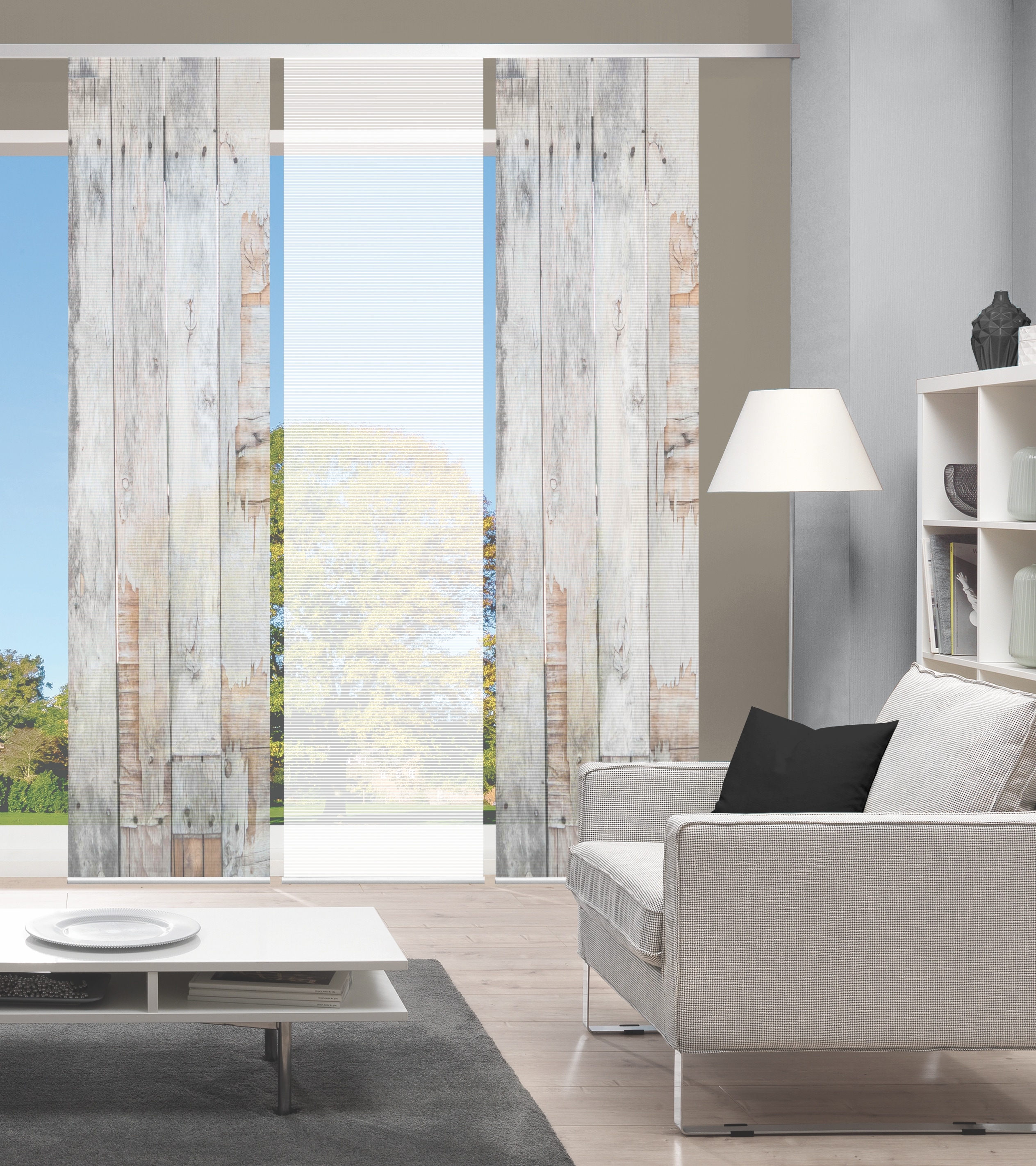 Vision Schiebegardine "LIZZA" Paneelwagen 3 Stk. tlg. SET,SCHIEBEVORHANG,BAMBUS,DIGITALDRUCK