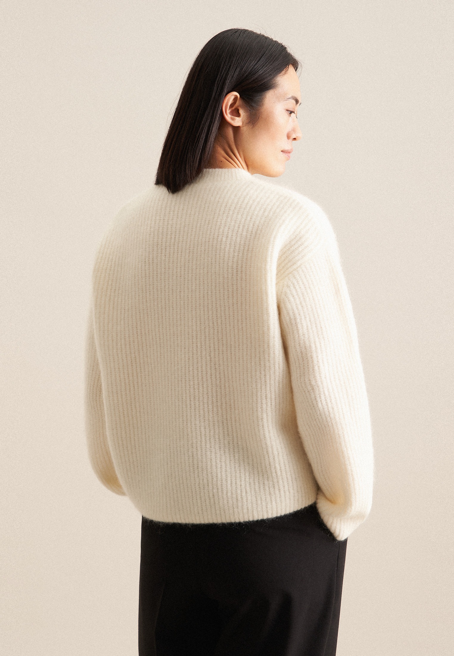 seidensticker Strickpullover "Schwarze Rose" Langarm Rundhals Uni günstig online kaufen