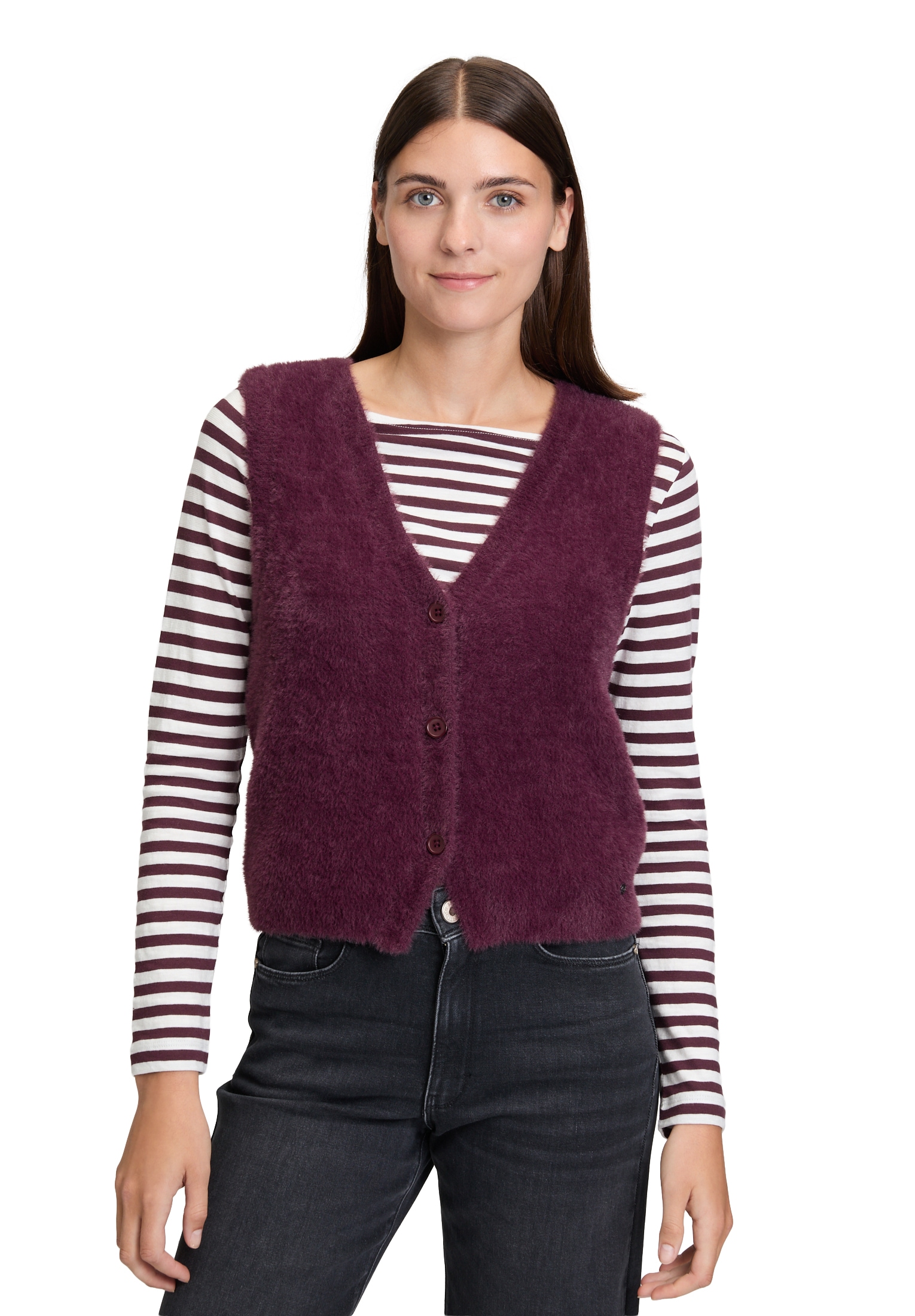 Betty&Co Strickjacke "Betty & Co Damen Strick-Cardigan mit Knopfleiste" günstig online kaufen
