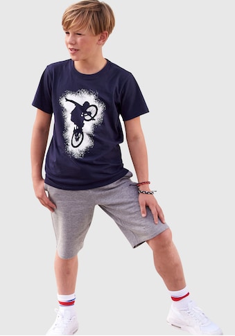 T-Shirt & Sweatbermudas »Biker«, (Set, 2 tlg.)