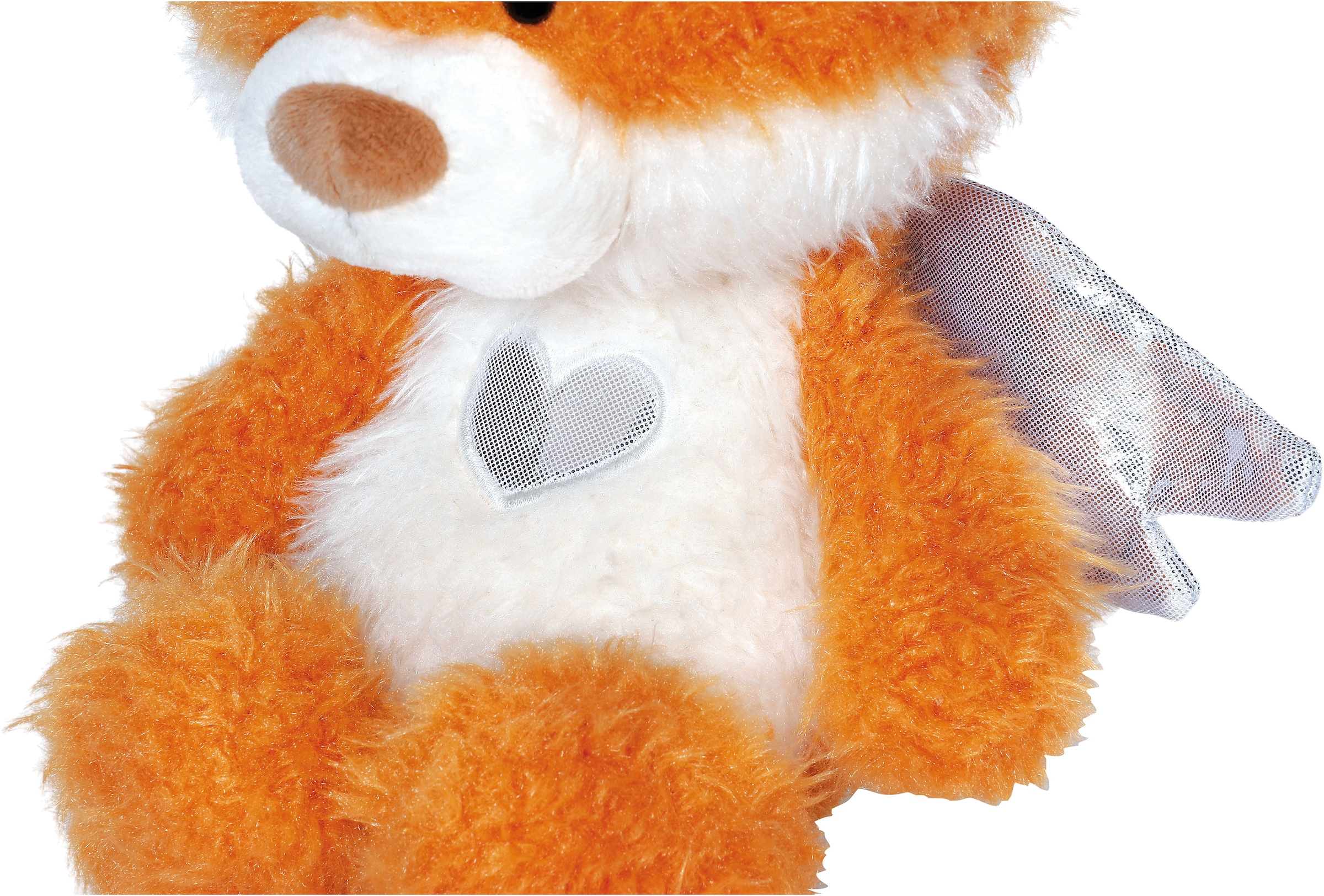 Nici Kuscheltier »Dein Schutzengel, Fuchs La La Foxie 28 cm« mit silbernen Flügeln & Herz auf der Brust in Geschenkbox