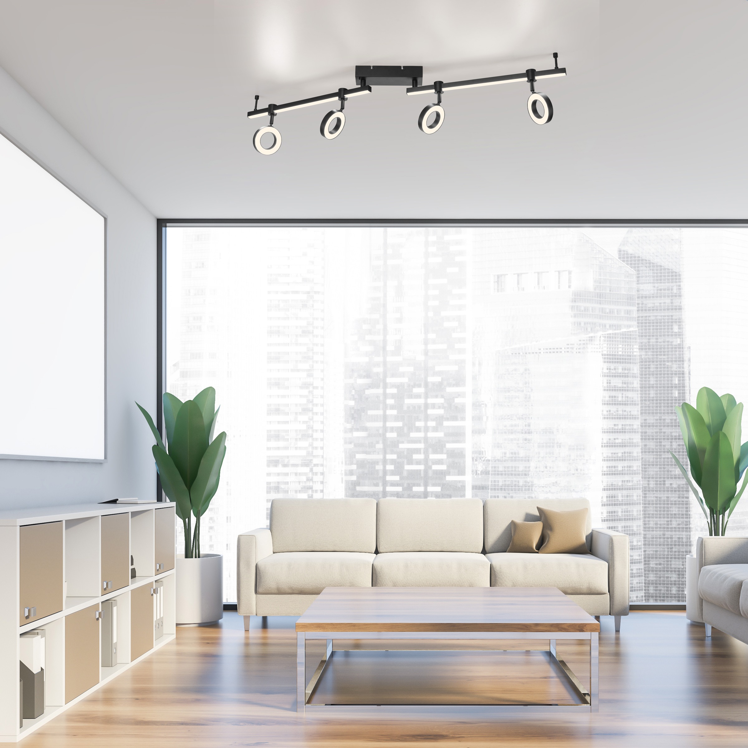 JUST LIGHT Deckenleuchte »Ls-BILEDA«, 1 flammig, Leuchtmittel LED-Board | LED fest integriert, LED, RGB+tunable white, Fernbedienung, Infrarot inkl., Smarthome fähig