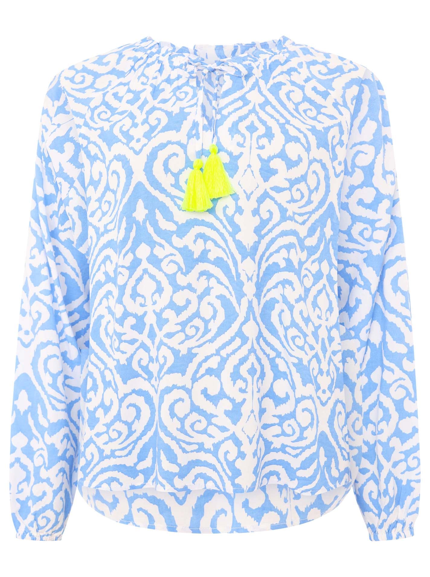Zwillingsherz Schlupfbluse ""Ornamente"", mit tollem Ornament Muster, Binde günstig online kaufen