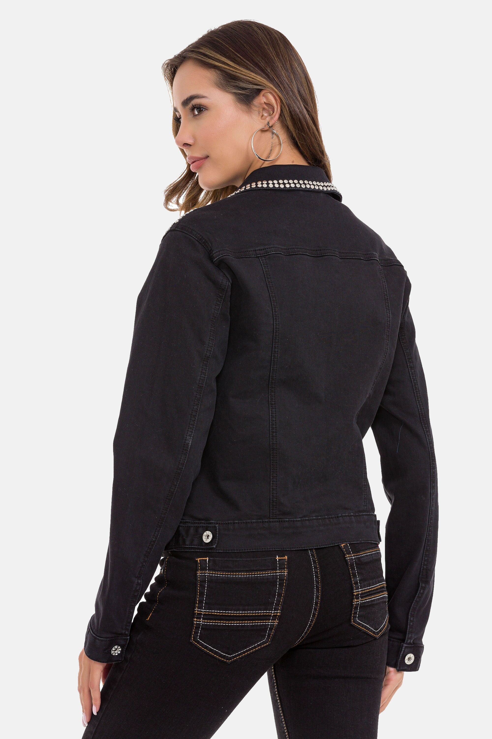 Cipo & Baxx Jeansjacke »WJ213« ohne Kapuze