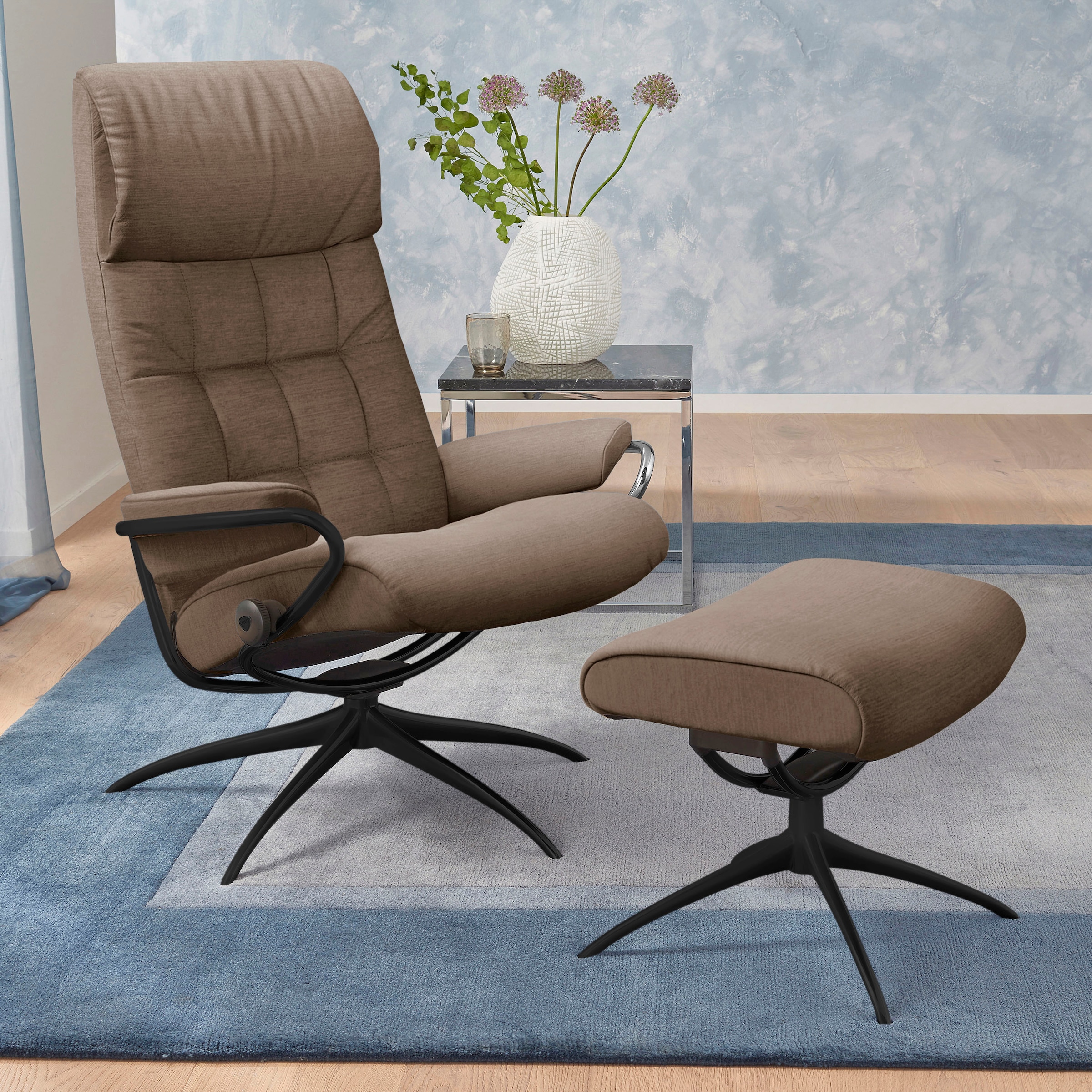 Stressless Relaxsessel "London", (Set, Relaxsessel mit Hocker), mit Hocker, günstig online kaufen