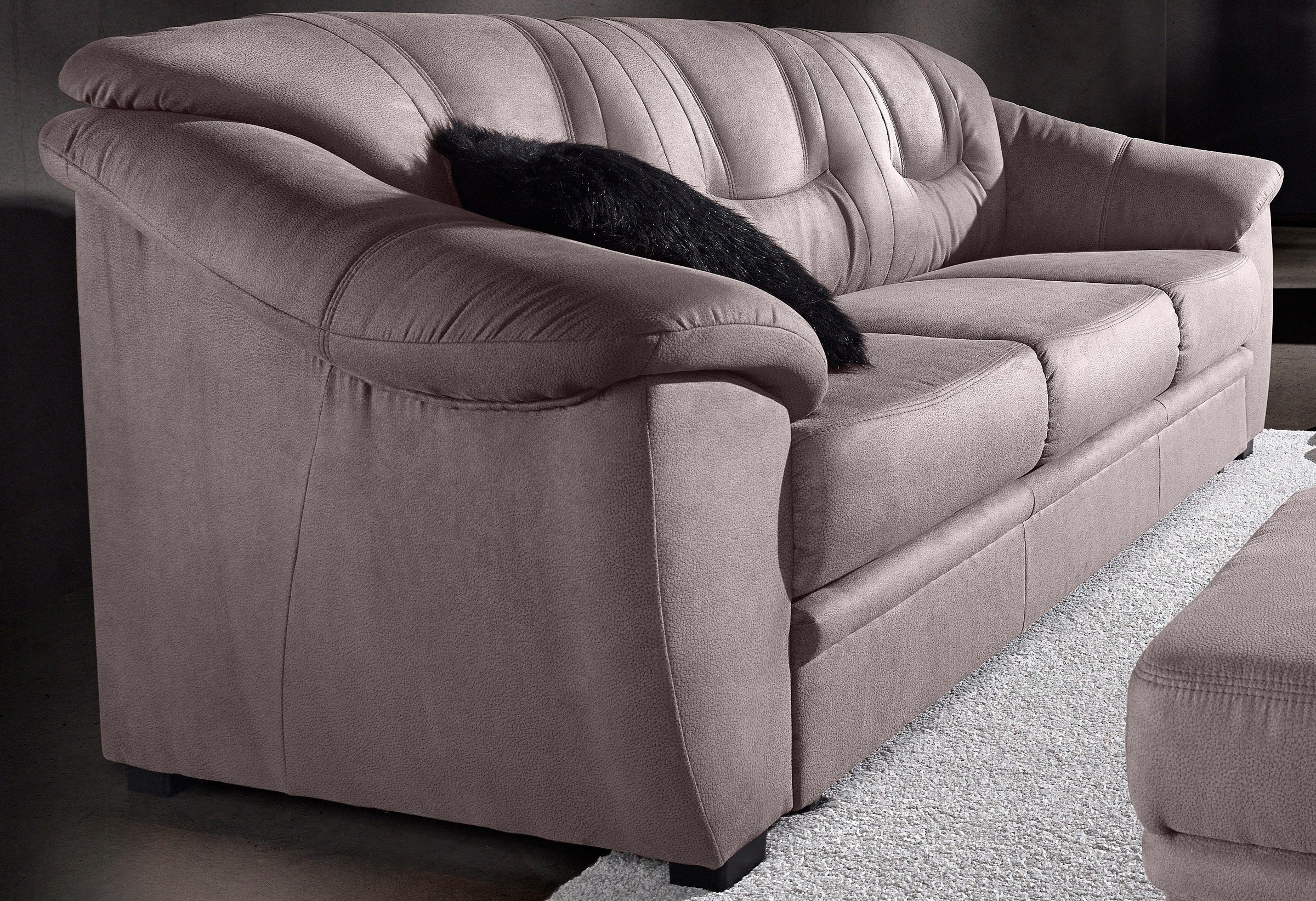 sit&more 3-Sitzer "Safira, B: 198 cm, Bettfunktion optional, Federkern-Polsterung" inklusive komfortablem Federkern, wahlweise mit Schlaffunktion