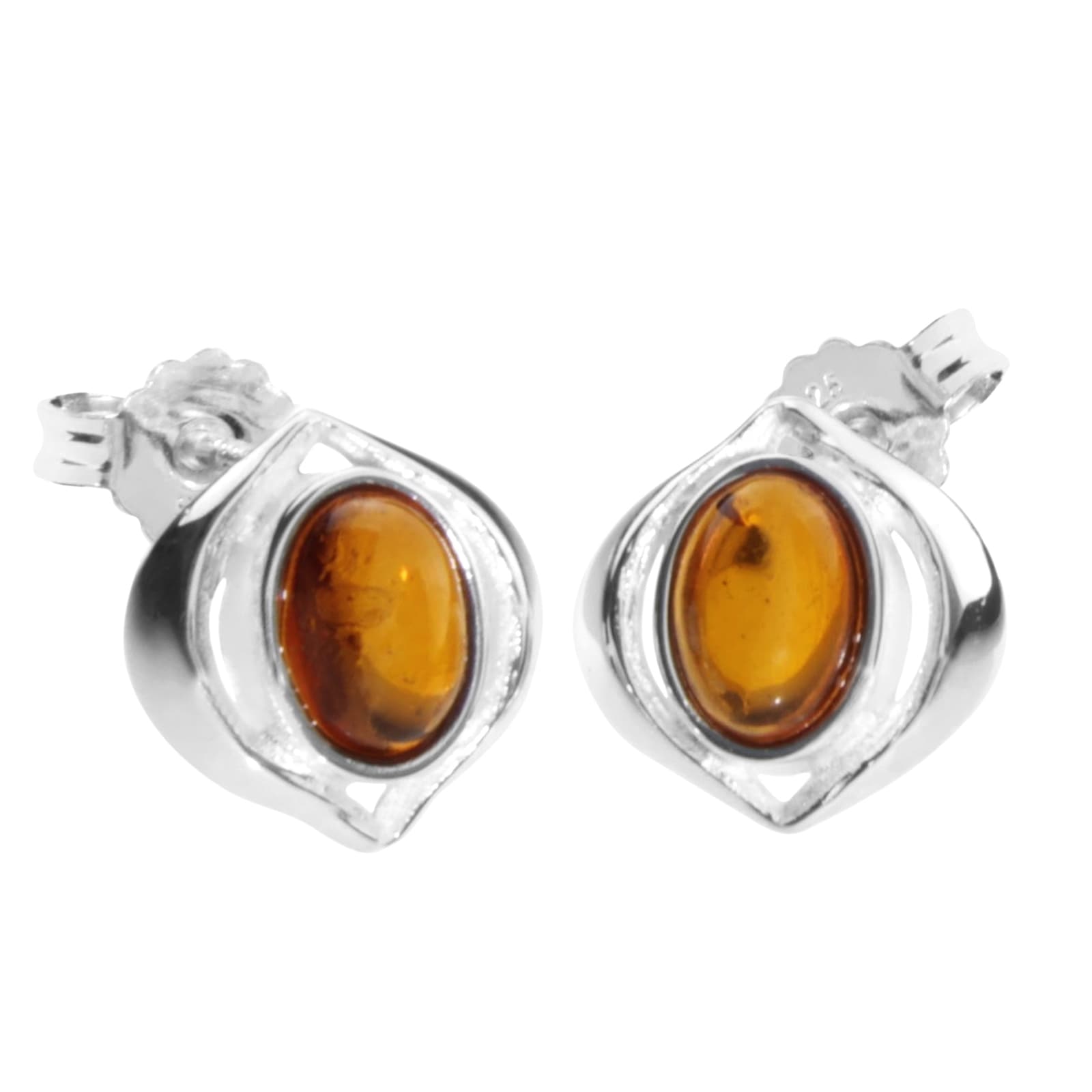 Ostsee-Schmuck Helga Stud Earrings White 11mm