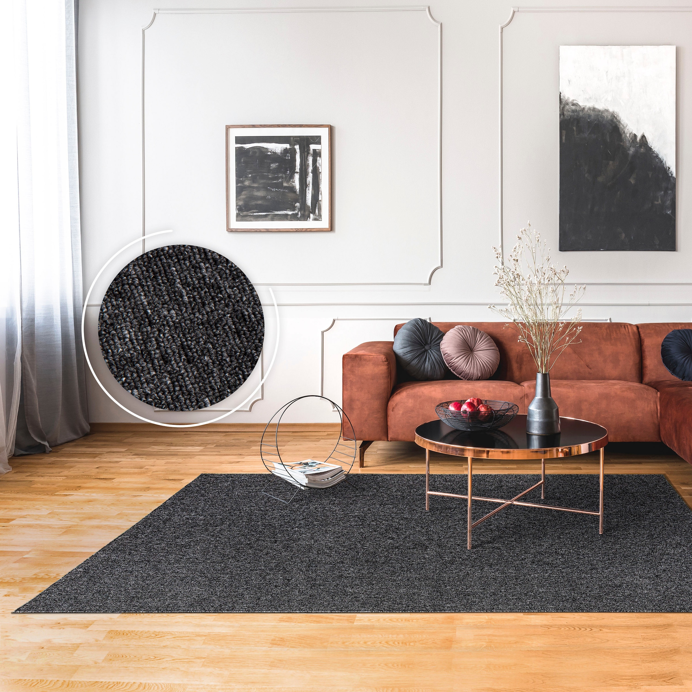 Paco Home Teppich »Barcelona 610«, rechteckig, Kurzflor, meliert, strapazierfähige Qualität, Wohnzimmer