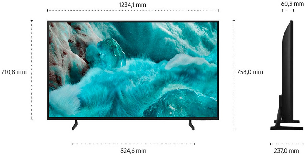 Samsung QLED-Fernseher »GQ55Q7F2AU«, 4K Ultra HD, Smart-TV, Quantum HDR, Knox Security, Art Store, 3D Sound, Gaming Hub, AI TV