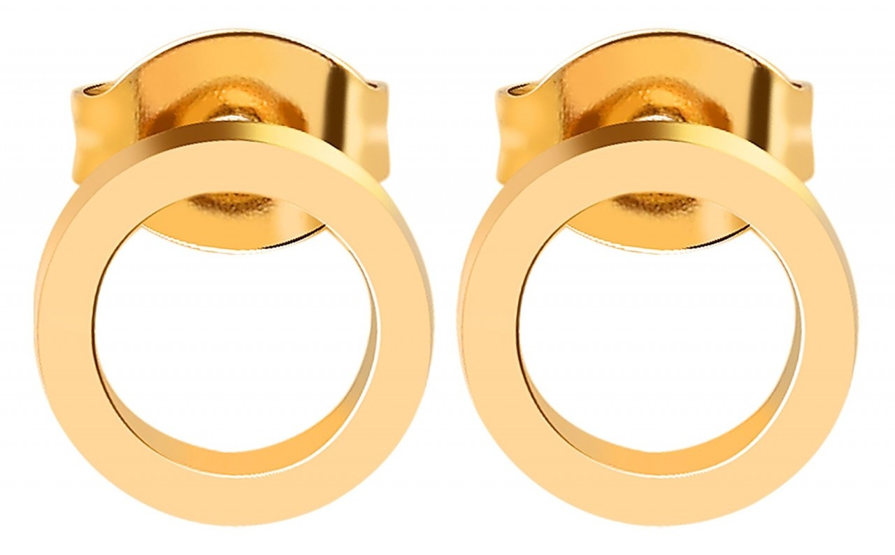 Paar Ohrhänger ADELIA´S "Damen Ohrstecker aus poliertem Edelstahl Ø 8 mm", silber, Ohrringe, Damen, Damen, Edelstahl 2