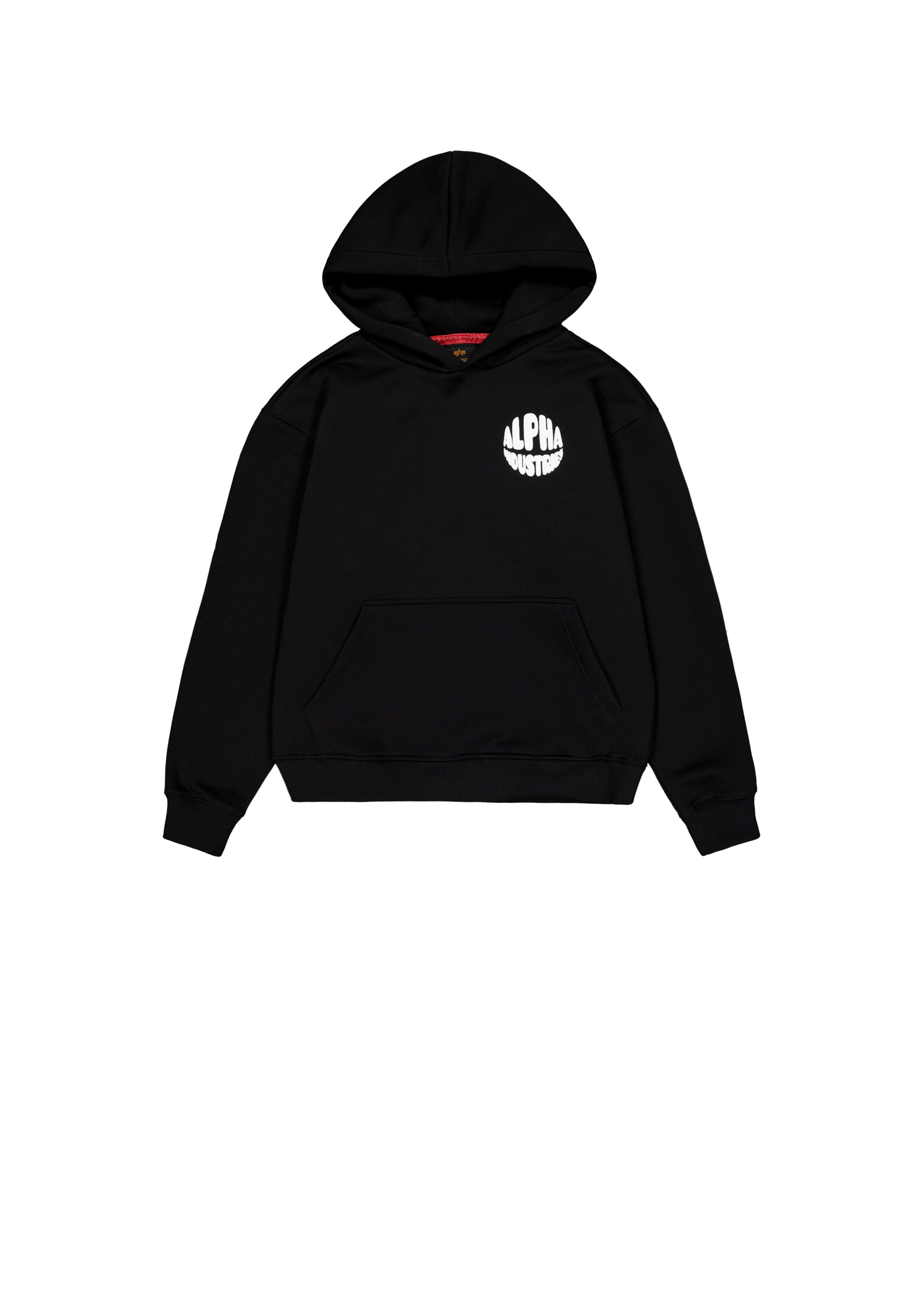 Damen Hoodie "Logo Hoodie Backprint W", schwarz, Gr. XS, ALPHA INDUSTRIES, Obermaterial: 80% Baumwolle, 20% Polyester, Sweatshirts