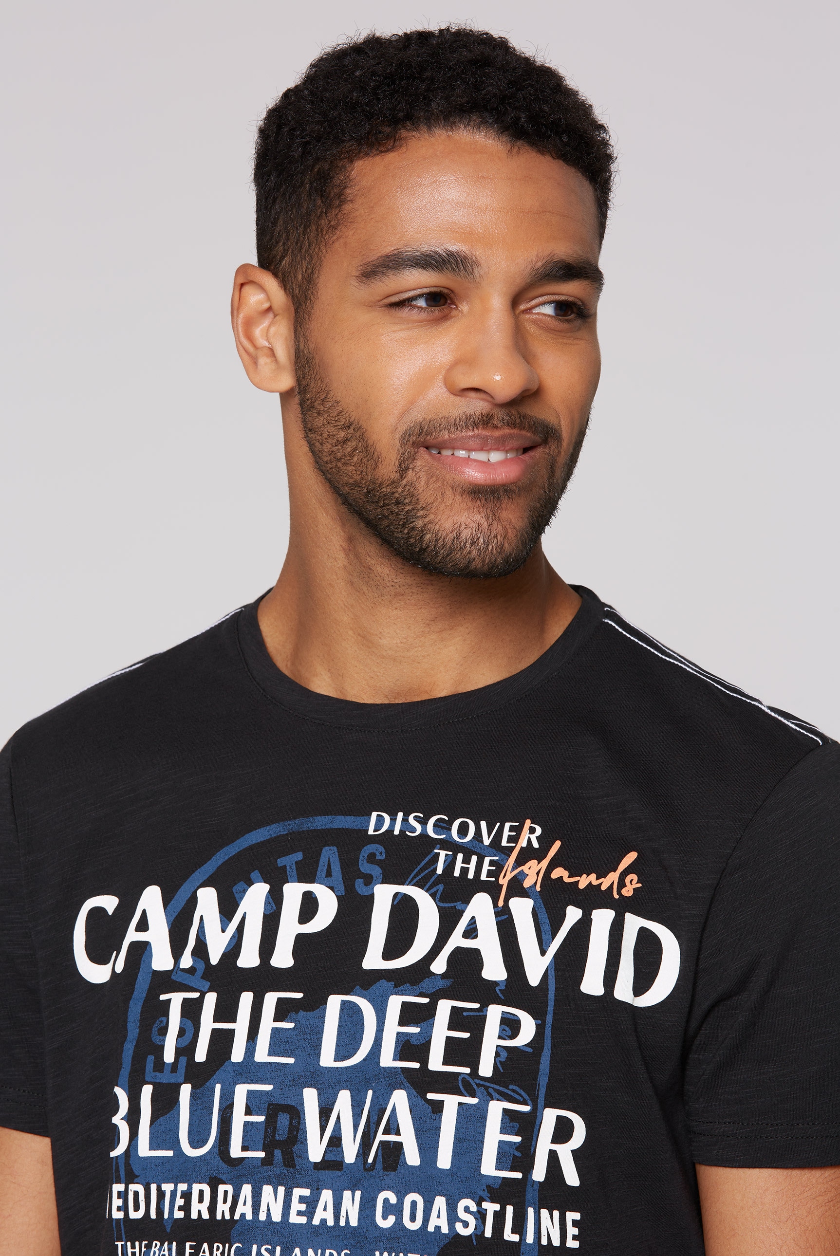 CAMP DAVID Rundhalsshirt, aus Baumwolle
