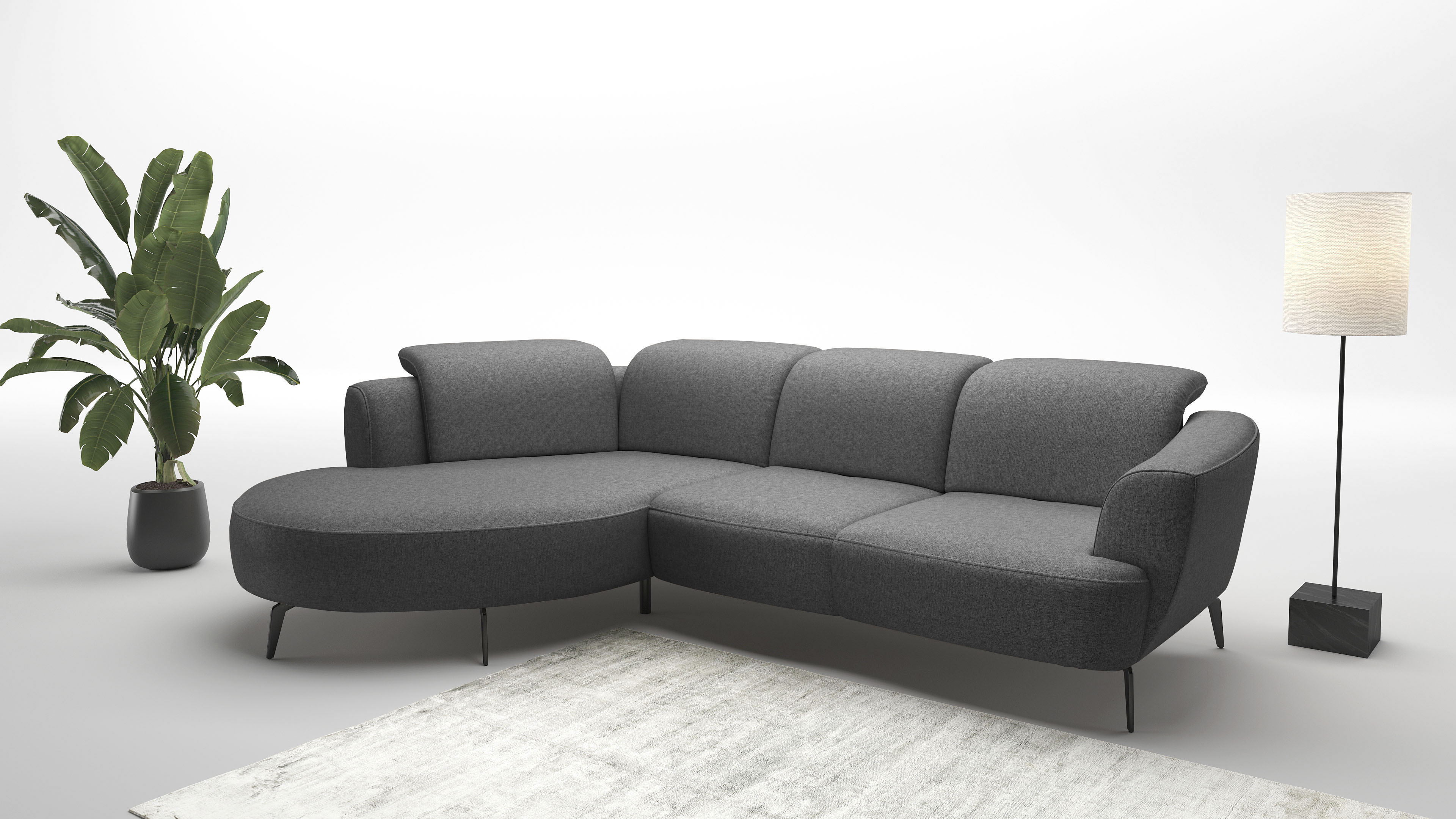 sit&more Ecksofa "Zoe" ink.Sitztiefenverstellung, wahlweise mit Kopfteilverstellung