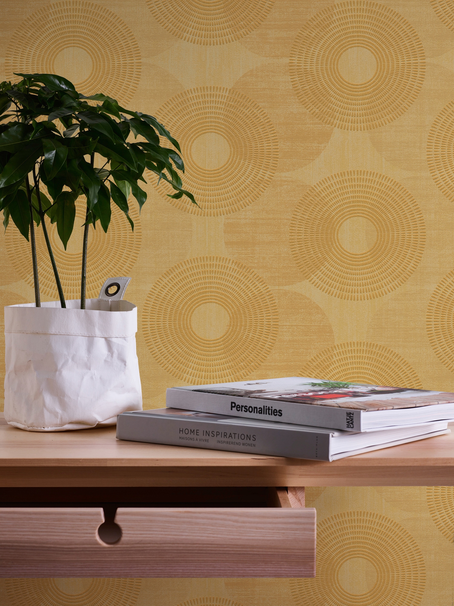A.S. Création Vliestapete »Attractive«, Strukturmuster-gemustert-Motiv, Kreis Tapete Punkte Tapeten Wohnzimmer Schlafzimmer Küche Flur Design
