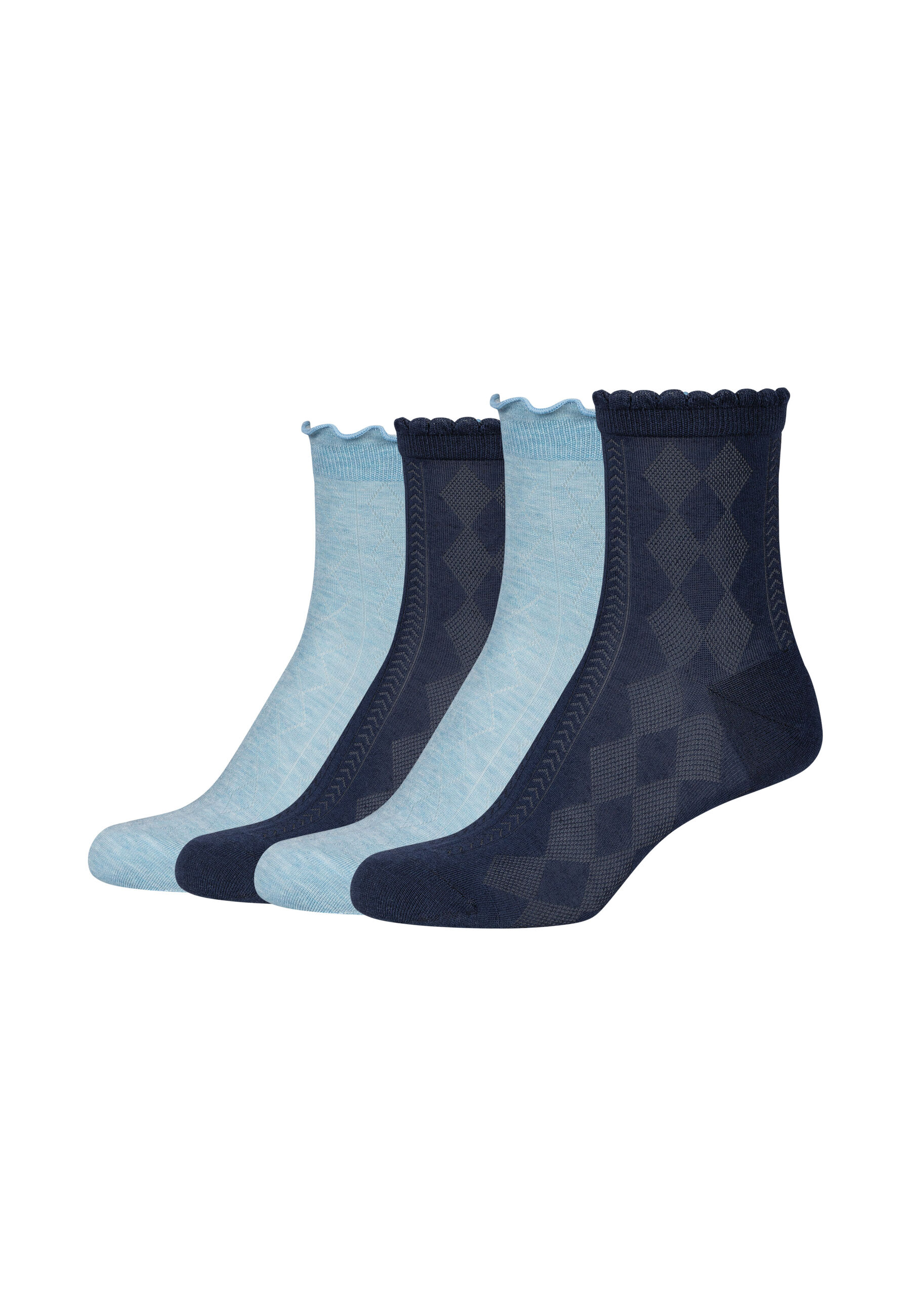 Camano Socken "4er Pack" 4er Pack Extra weiche Bündchen ohne Druckgefühl, mit verstärkte Ferse