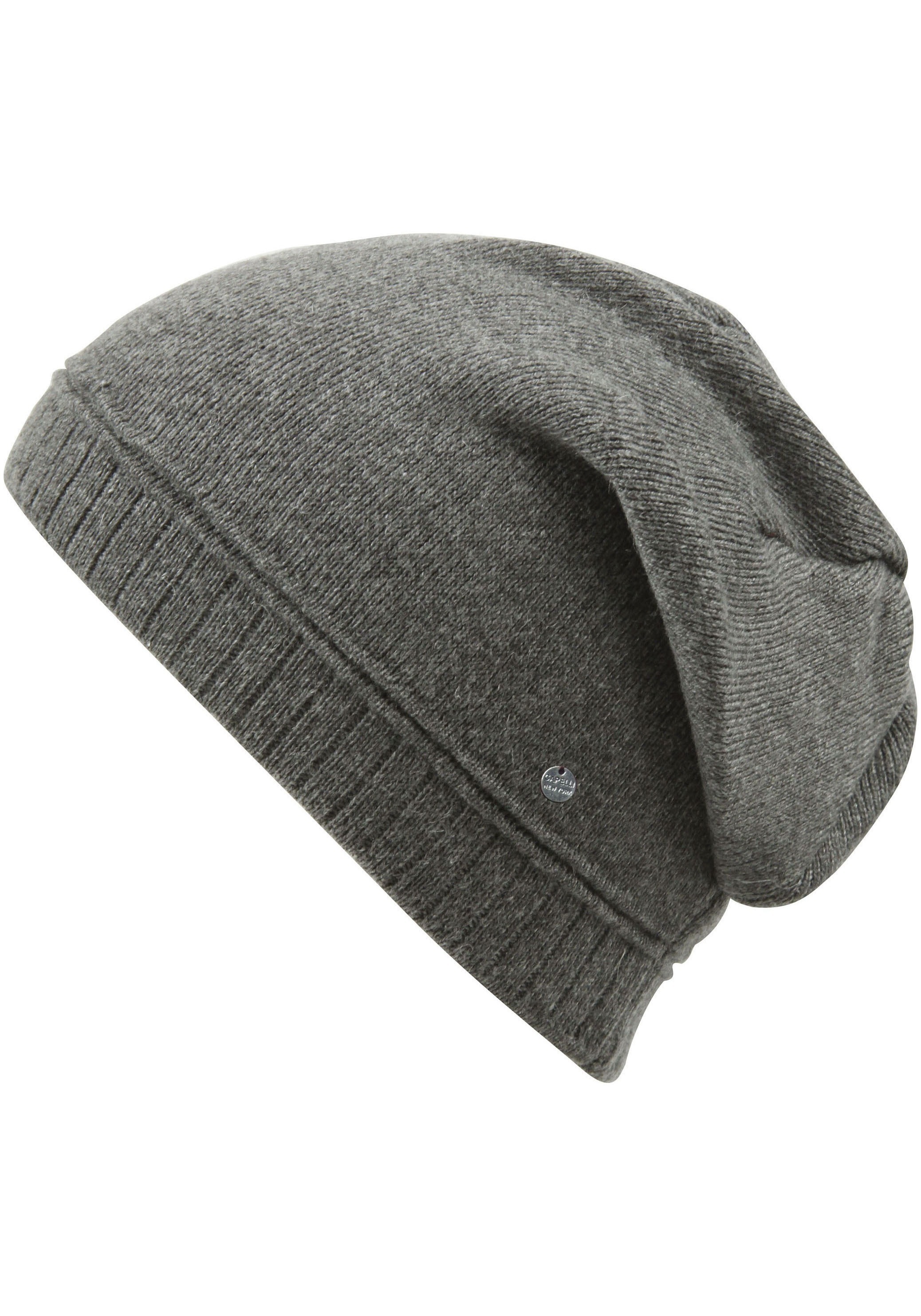 Capelli New York Beanie, Metall-Logo, gerafft, Feinstrick günstig online kaufen