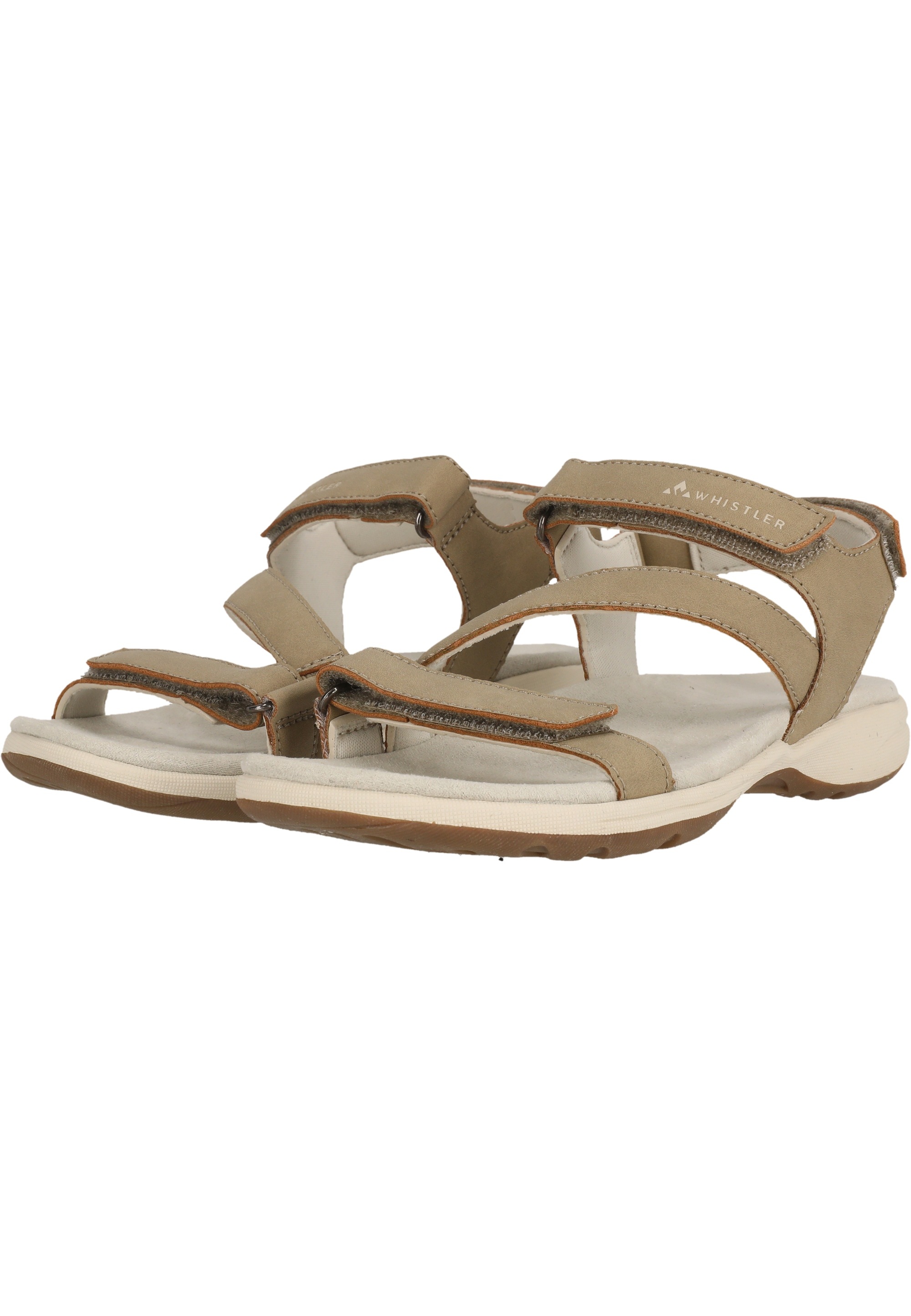 Badeschuh WHISTLER "Malena", Damen, Gr. 39, braun (beige), Polyurethane, Schuhe Badeschuh, mit einstellbaren Riemen und gepolstertem Absatz 3