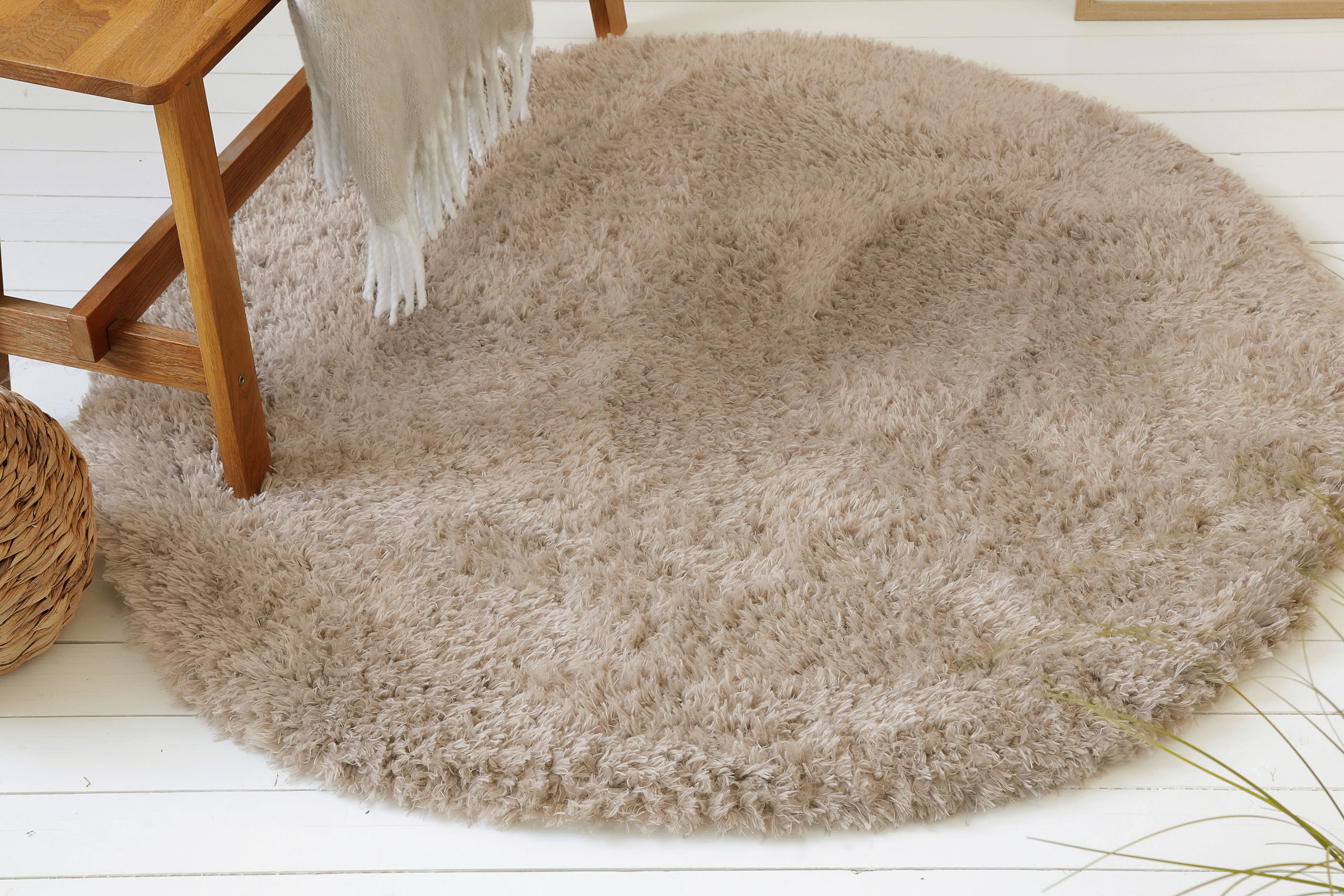 OTTO home "Josetta" rund 50 mm Höhe Langflor, Shaggy, dichter weicher Hochf günstig online kaufen