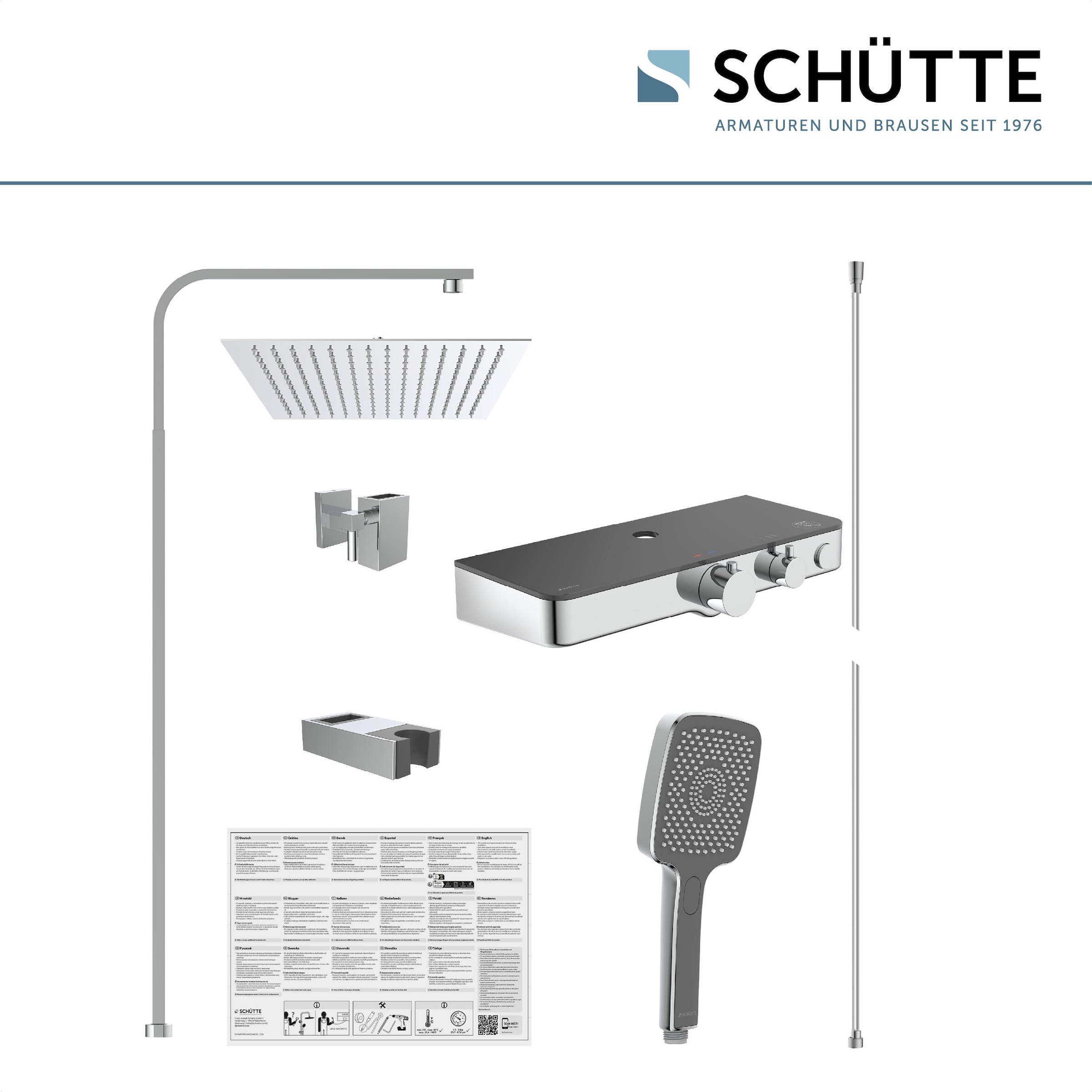 Schütte Brausegarnitur »OCEAN«, Sicherheitssperre, höhenverstellb., inkl. Glasablage, Antikalk