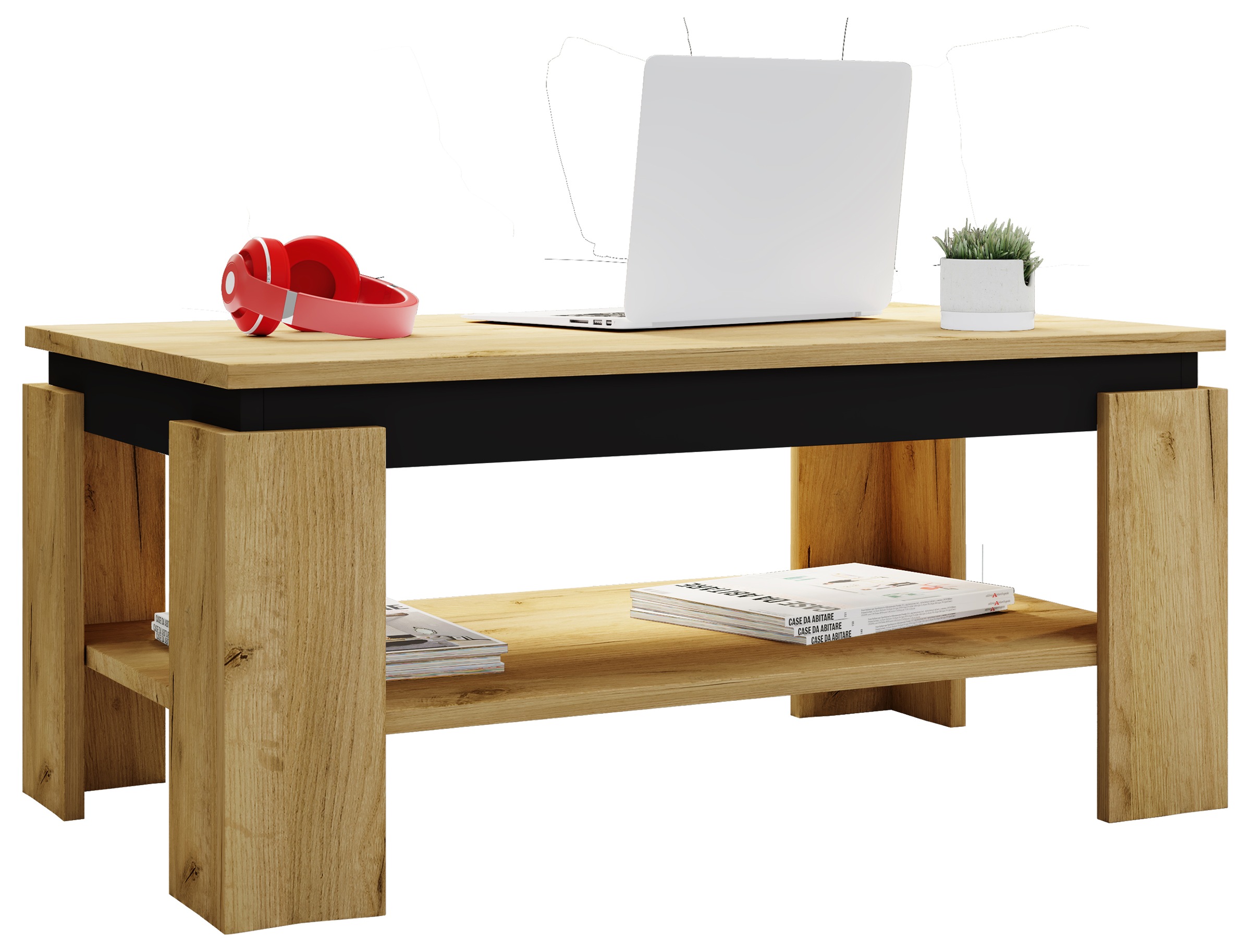 VCM Couchtisch "Holz Sofatisch Couchtisch Beistelltisch Rolas" 1 Stk. tlg.