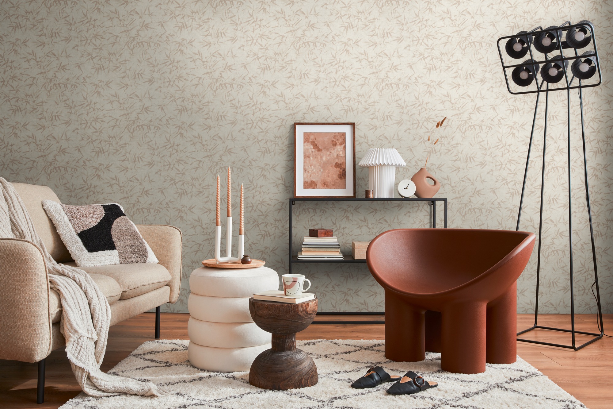 A.S. Création Vliestapete »Bambus-Tapete diverse Farben Blättermuster« botanisch strukturiert