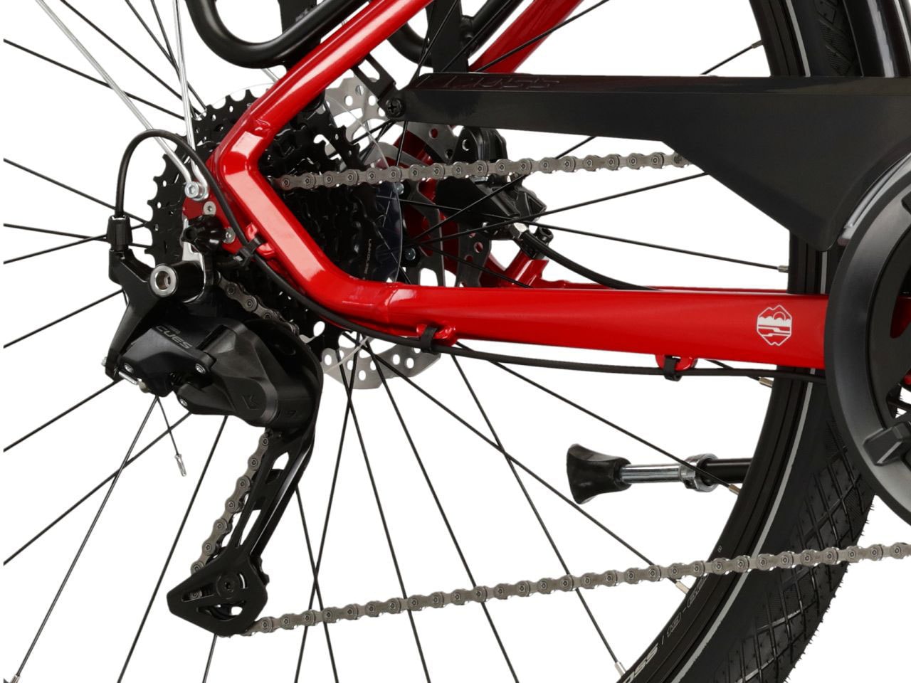 Kross Trekkingrad »Damen-Trekkingrad 28" Trans 5.0 Rot 18 Gänge« 18 Gang Shimano CUES U3020 Schaltwerk Kettenschaltung