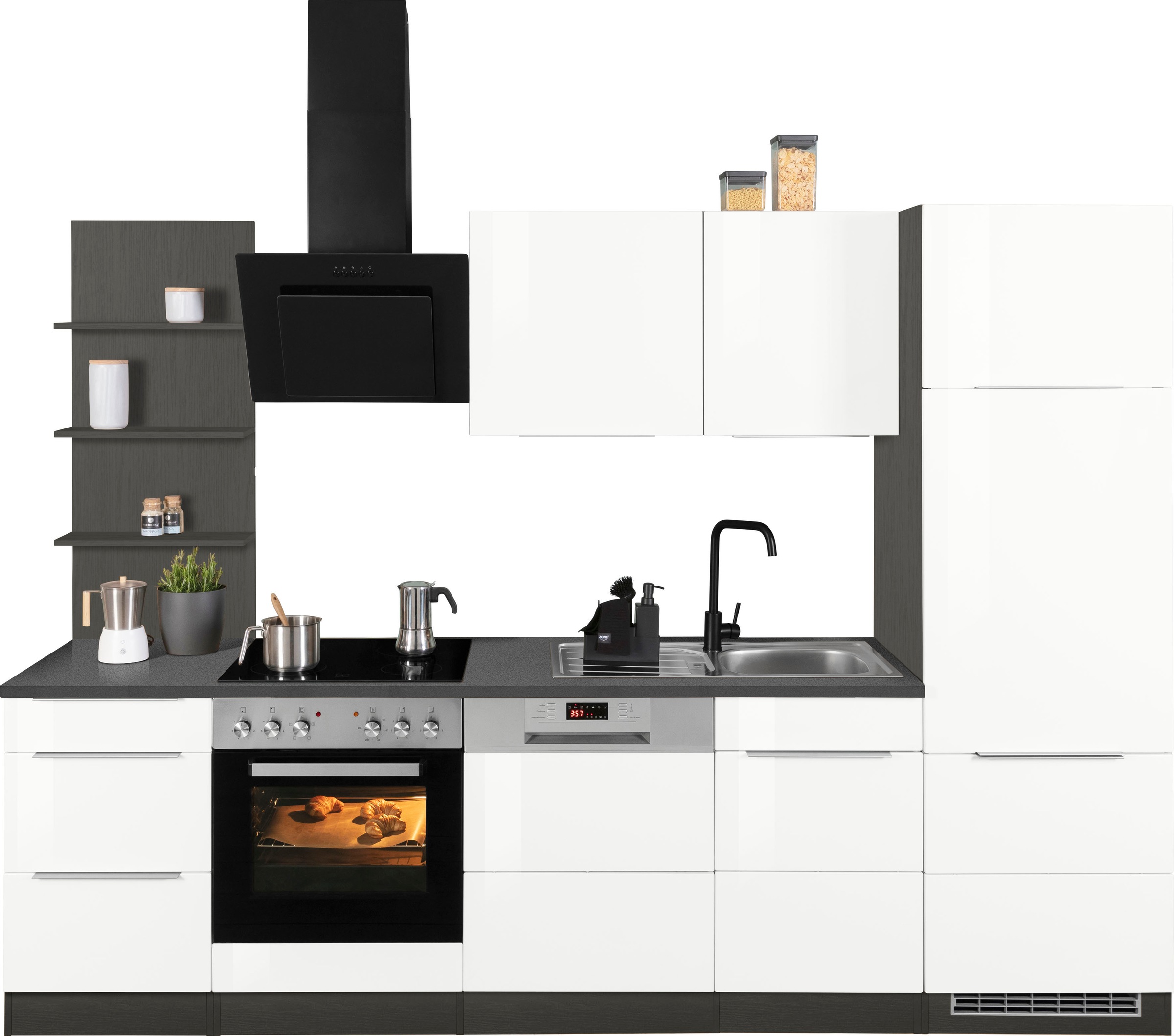 KOCHSTATION Küchenzeile "KS-Brindisi", Breite 280 cm, wahlweise mit E-Gerät günstig online kaufen