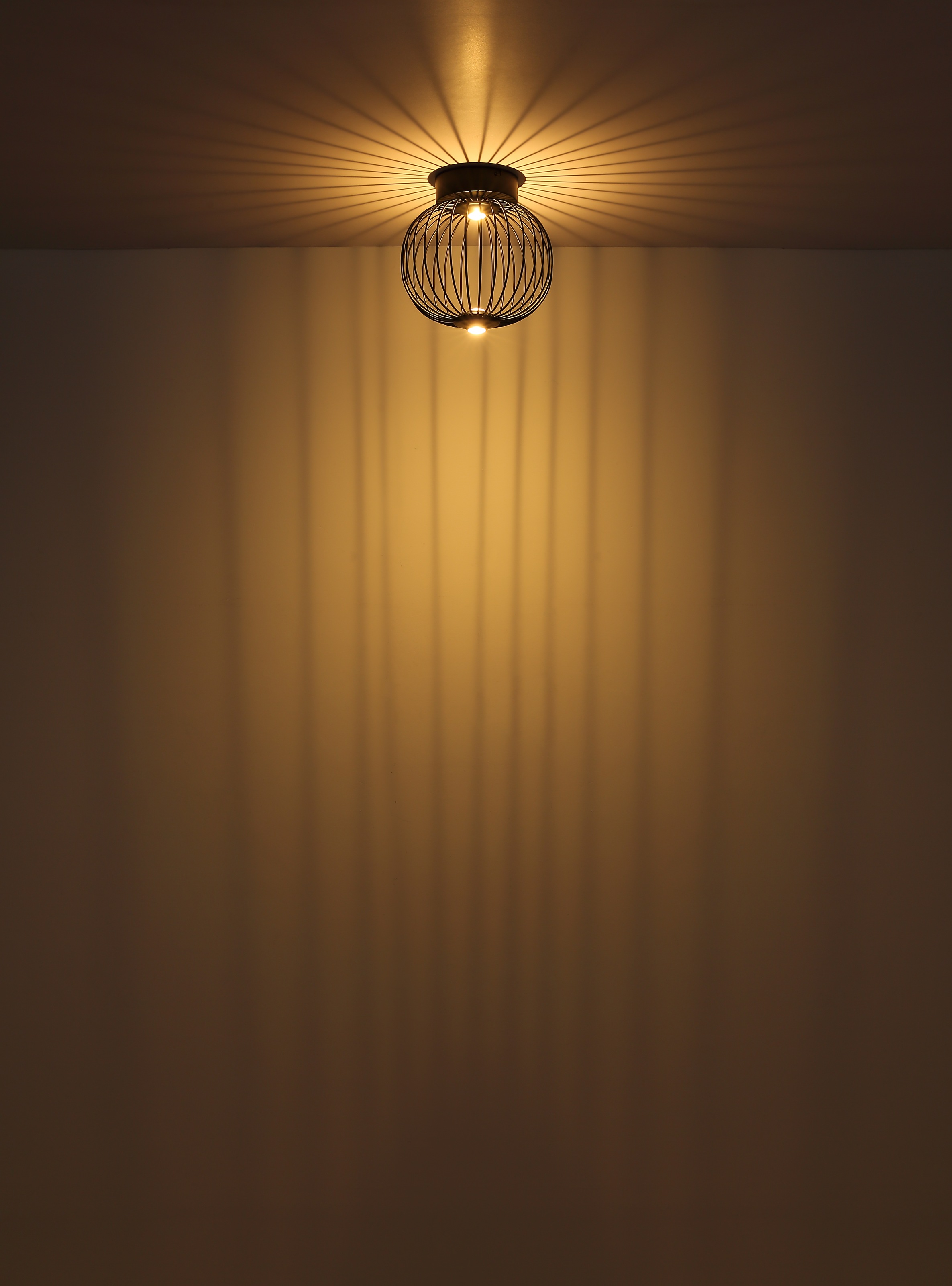 GLOBO LIGHTING Deckenleuchte »GALWAY« LED-Modul 1 Stk. Warmweiß Deckenlampe Metallstäbe 3000K DM 50cm 3 Stufen