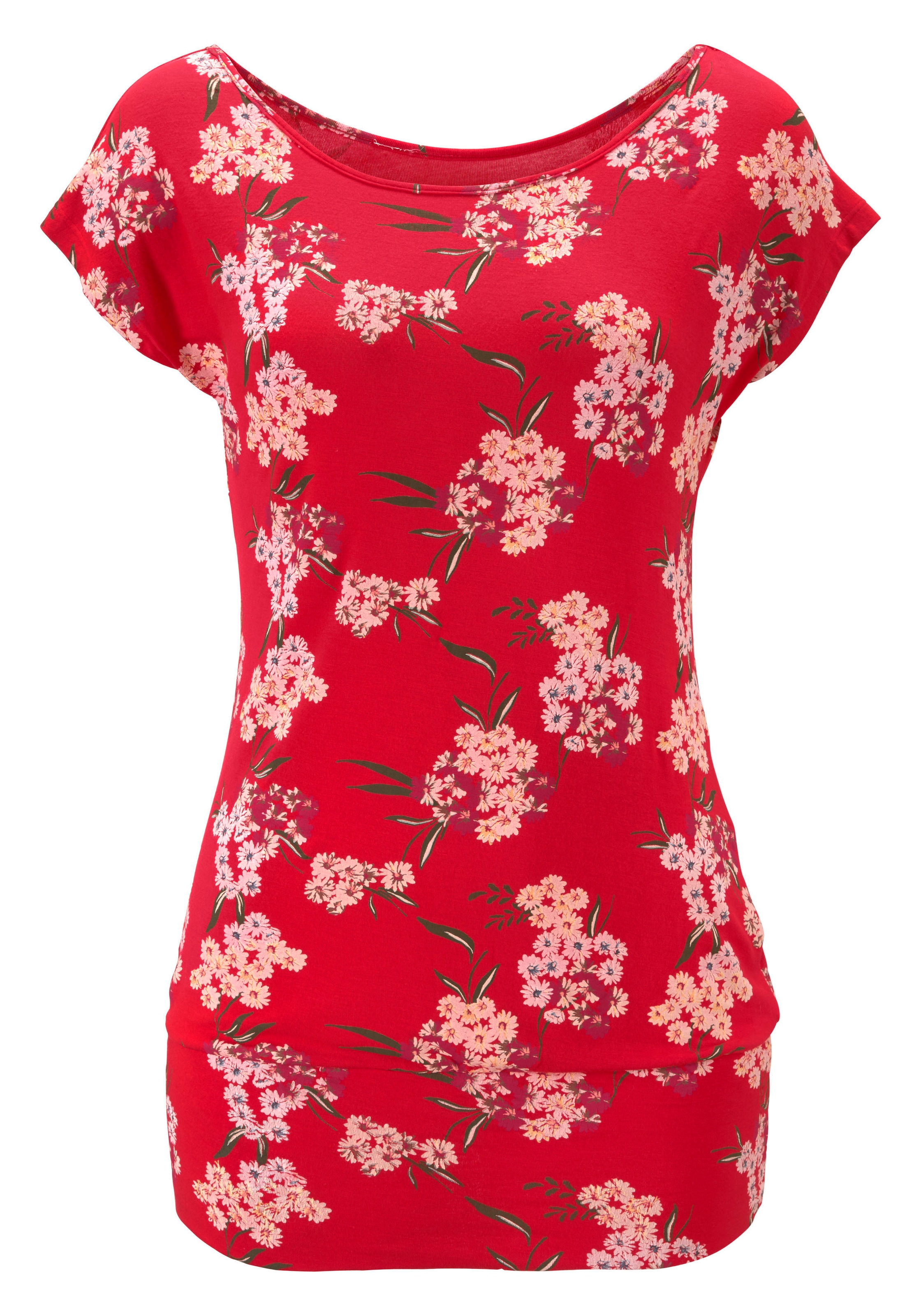 LASCANA Longshirt »mit breitem Bund«, aus weichem Viskose-Stretch