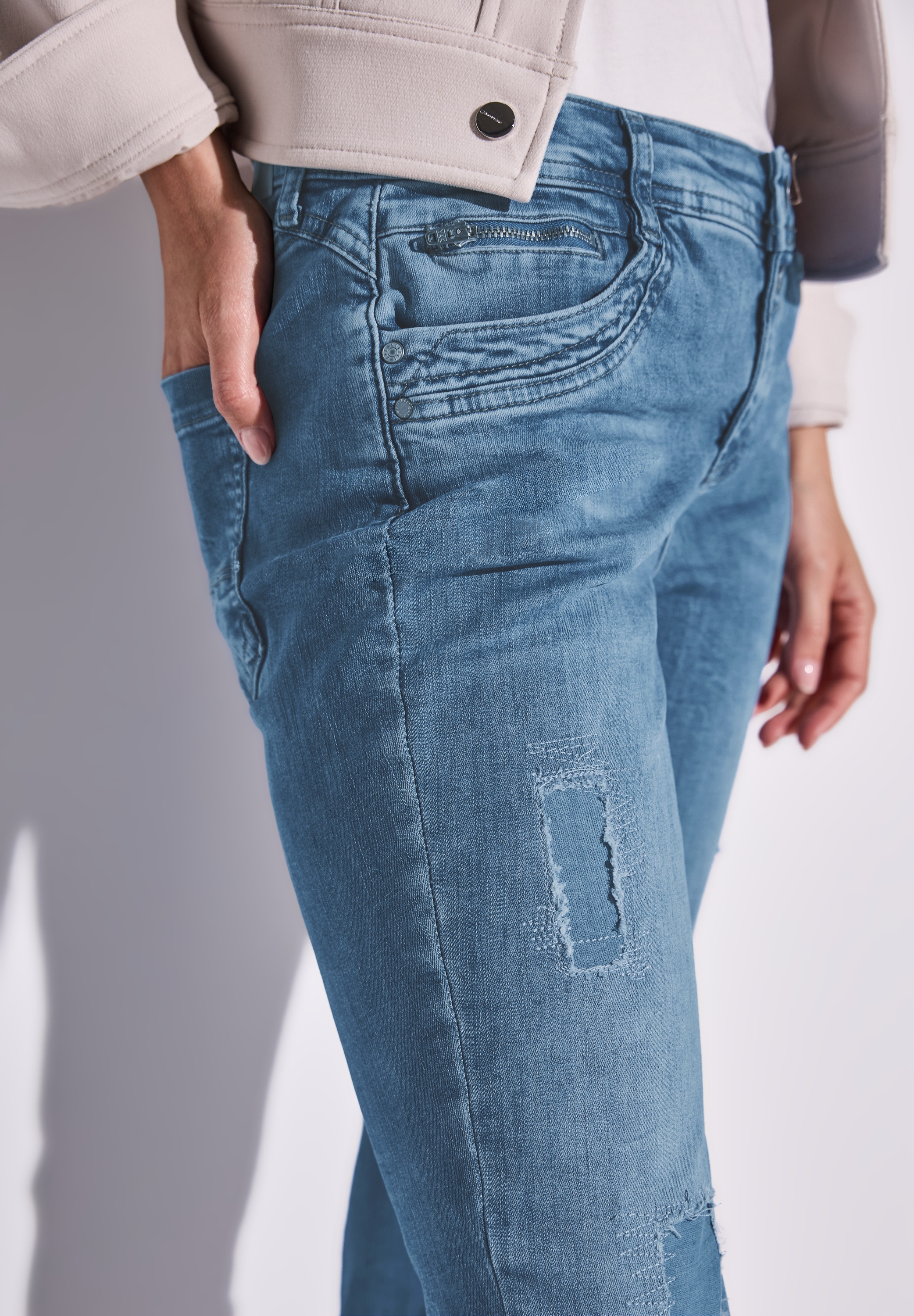 STREET ONE 5-Pocket-Jeans »Style Jane«, im Destroyed-Look