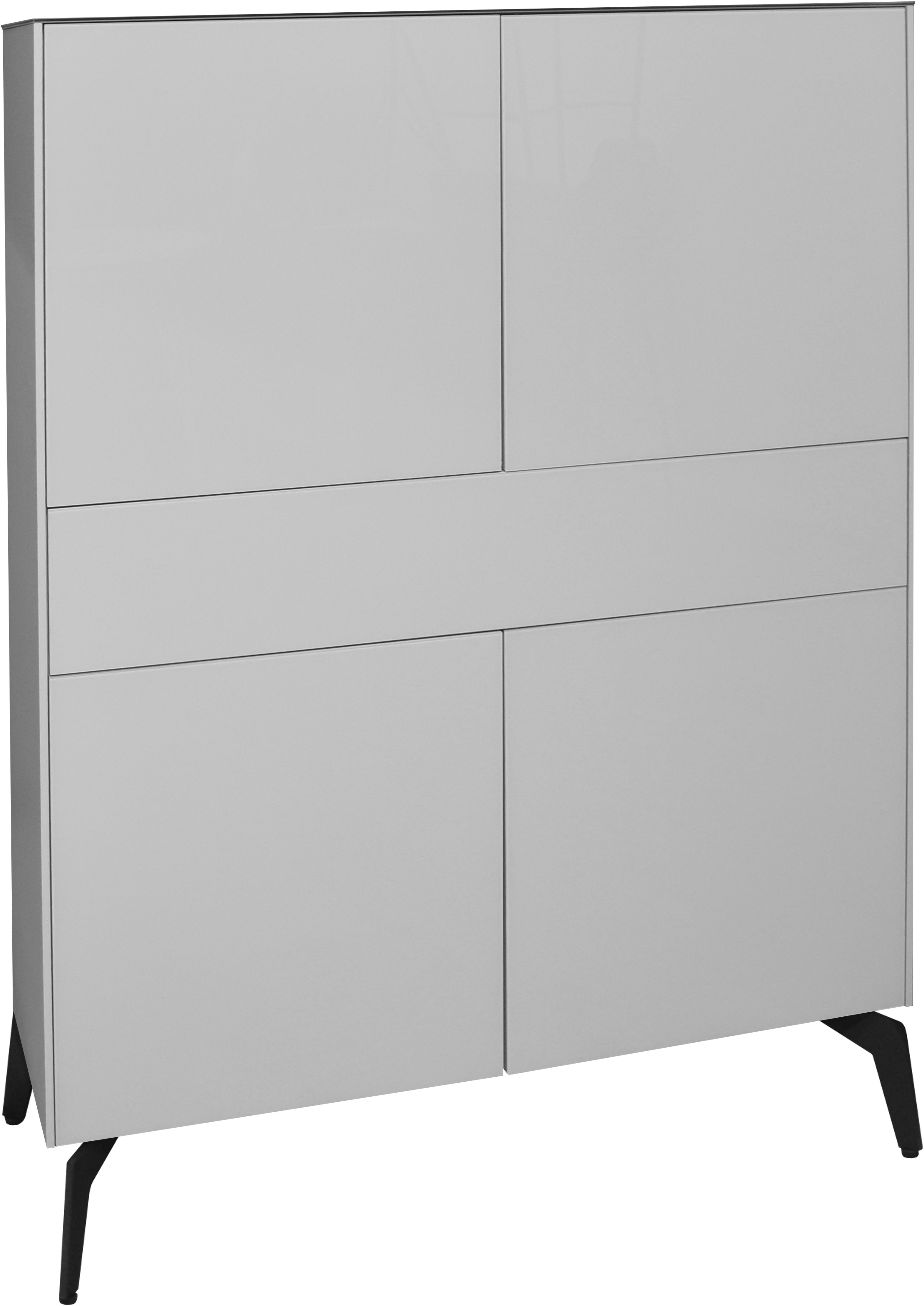 Mäusbacher "Imola" Mäusbacher Highboard, Breite 121 cm, mit Glasfront und Glasoberplatte