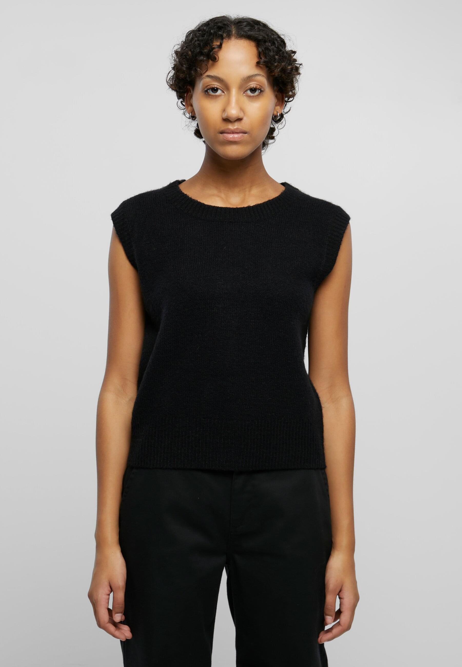 URBAN CLASSICS Rundhalspullover »Urban Classics Damen Ladies Knit Slipover«, (1 tlg.)
