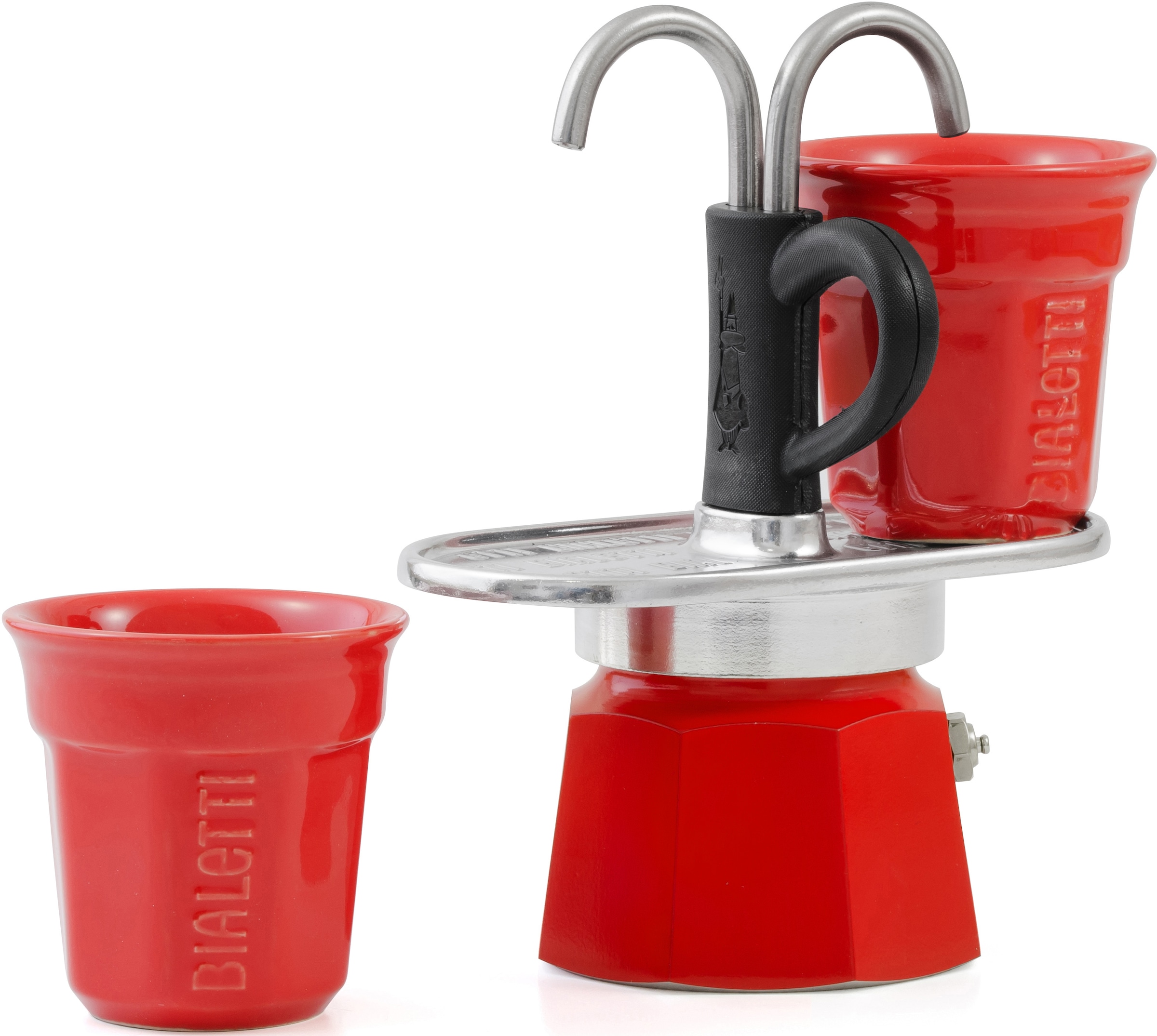 BIALETTI Espressokocher (1 ml) l 90 | »Mini + Express«, 2 Express BAUR Espressokocher Mini Espressobecher, 0,09 Kaffeekanne