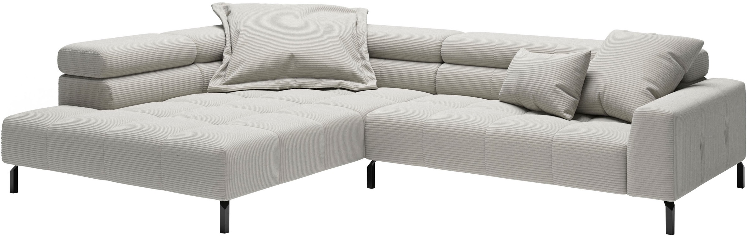 Places of Style Ecksofa »Cleveland, L-Form, incl. Kopfteilverstellung, Breite 311 cm«, wahlweise elektrischer Sitzvorzug