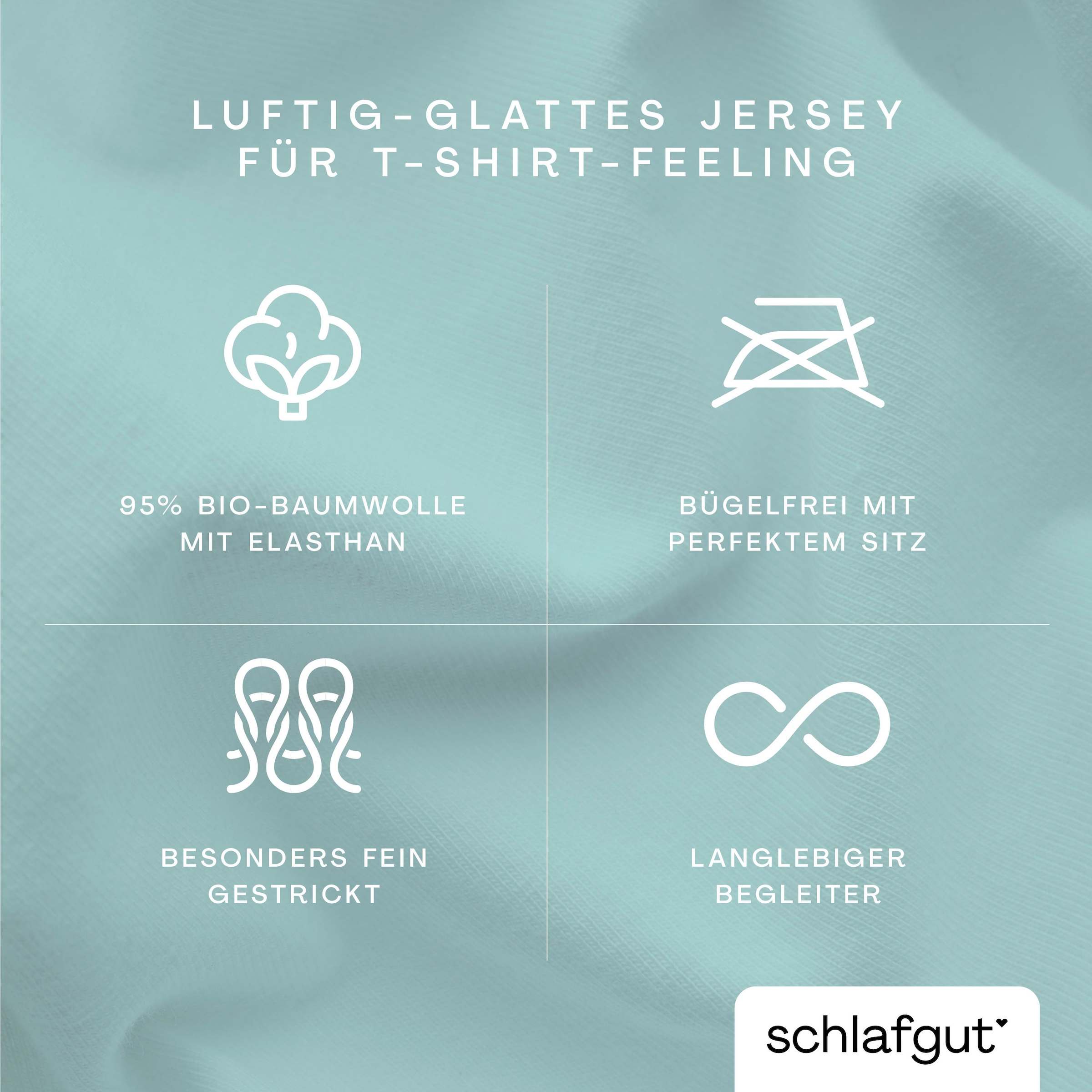 Schlafgut Bettbezug »Knitted Jersey uni, aus Bio-Baumwolle mit Elasthan, Reißverschluss«, (1 St.), bügelfrei, Mix & Match Bettwäsche: passender Kissenbezug erhältlich