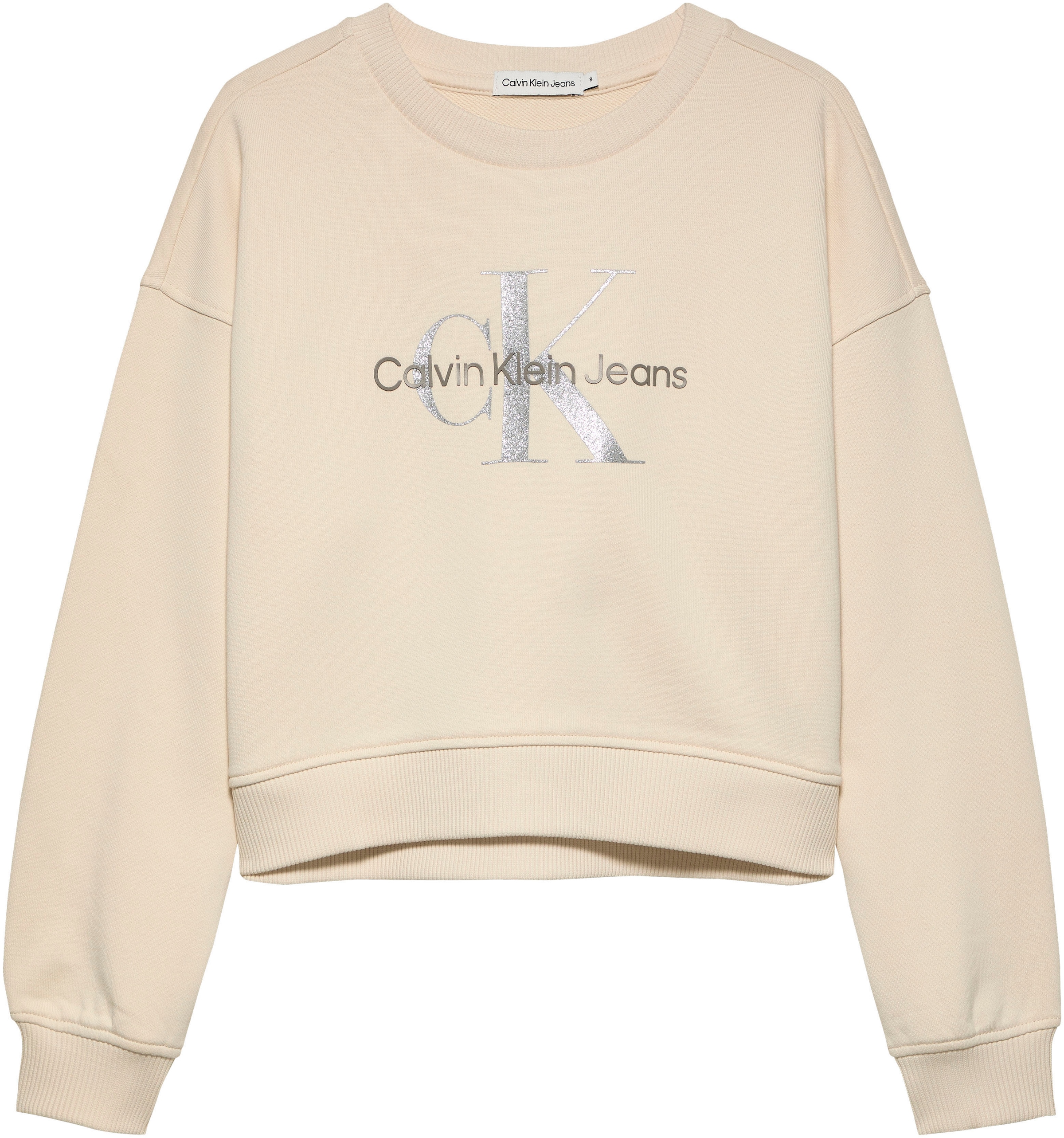 Calvin Klein Jeans Sweatshirt »GLITTER MONOLOGO CN SWEATSHIRT«, für Kinder bis 16 Jahre mit Logoschriftzug