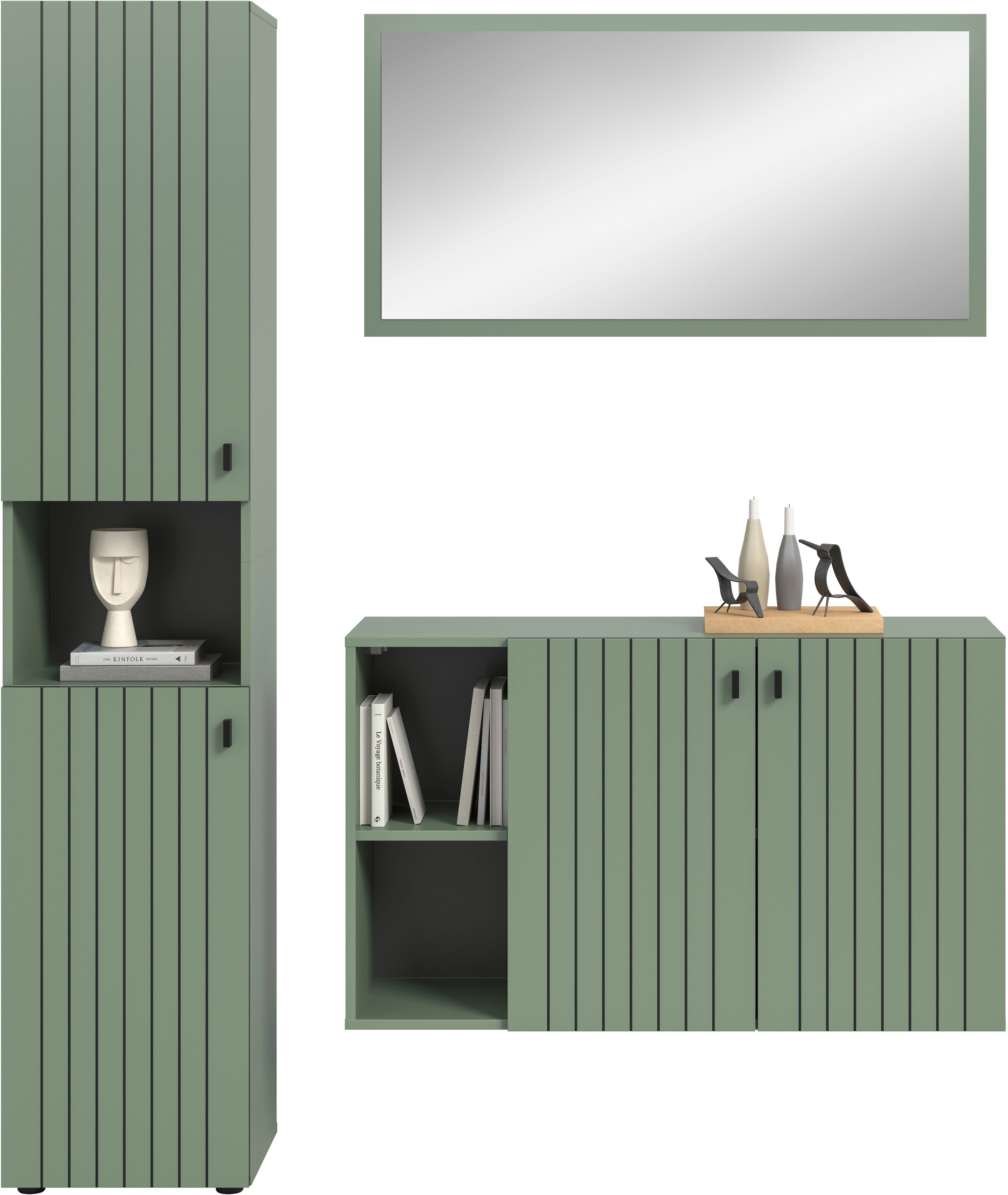 INOSIGN Garderoben-Set "TATIO, 3-tlg. Garderobenkombination, Breite: 161 cm günstig online kaufen