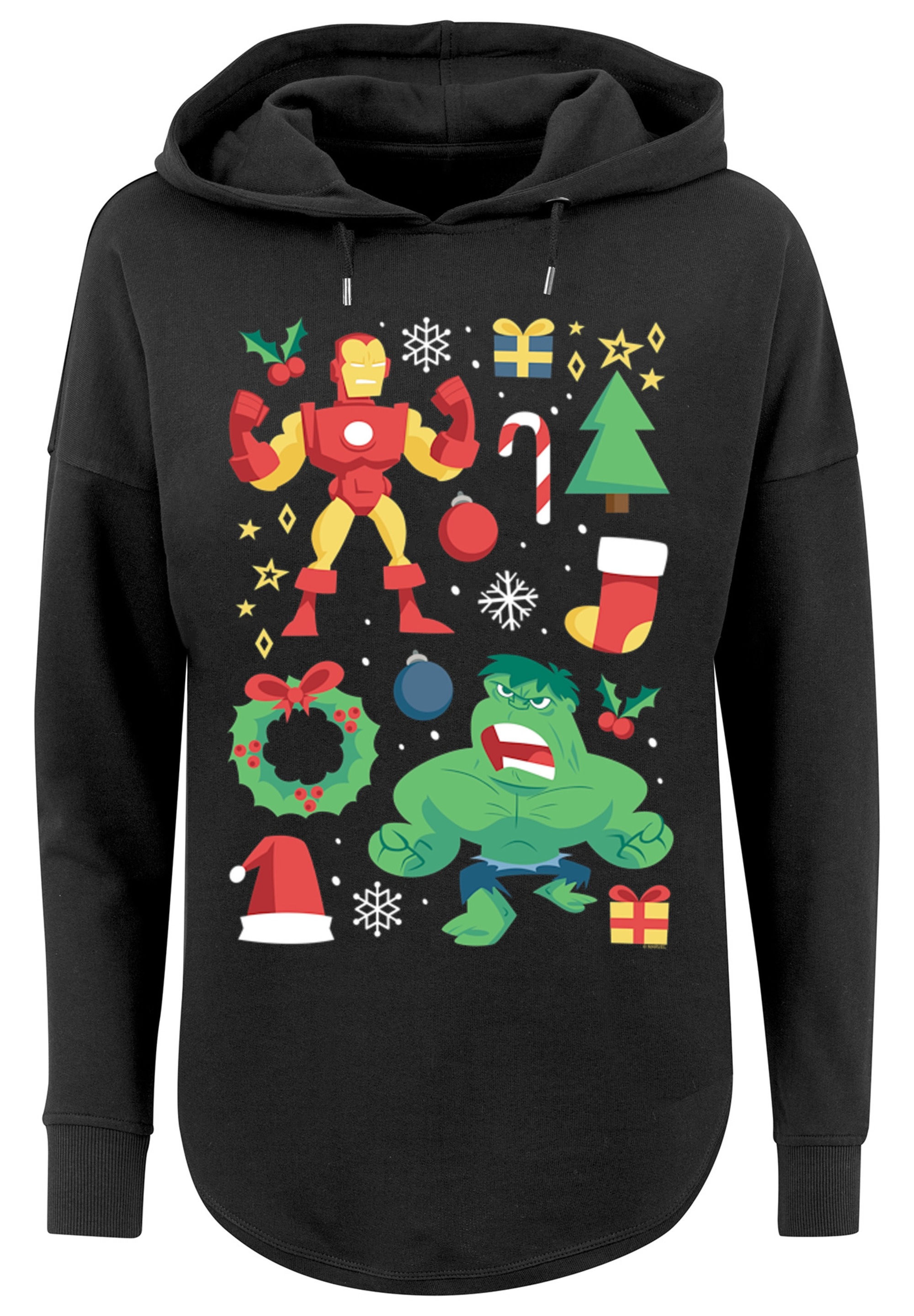 F4NT4STIC Kapuzenpullover »Marvel Universe Iron Man und Hulk Christmas«, Print